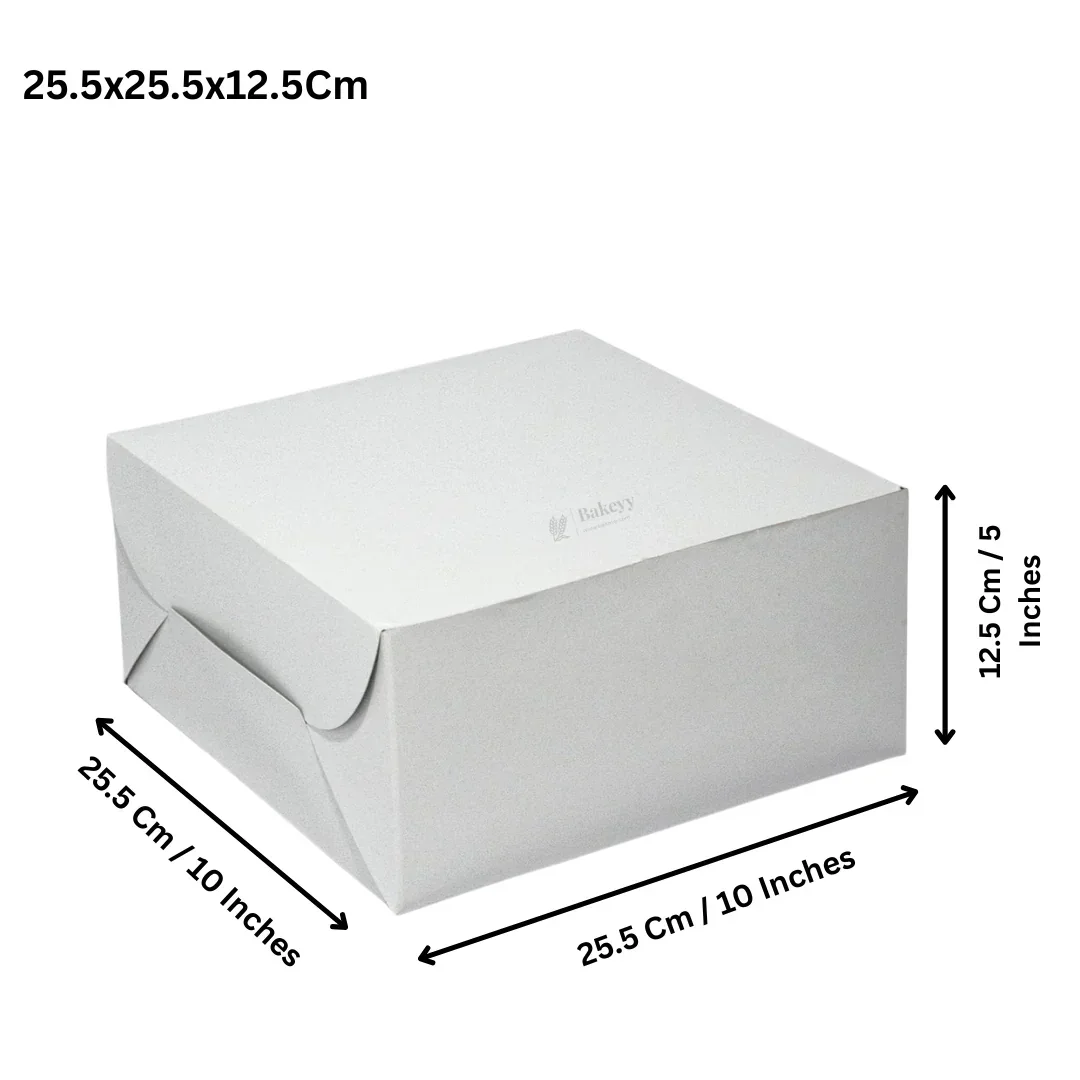 Plain White Cake or Pastry Box | Grey Back Cake Box | Pack Of 50 - Image 13