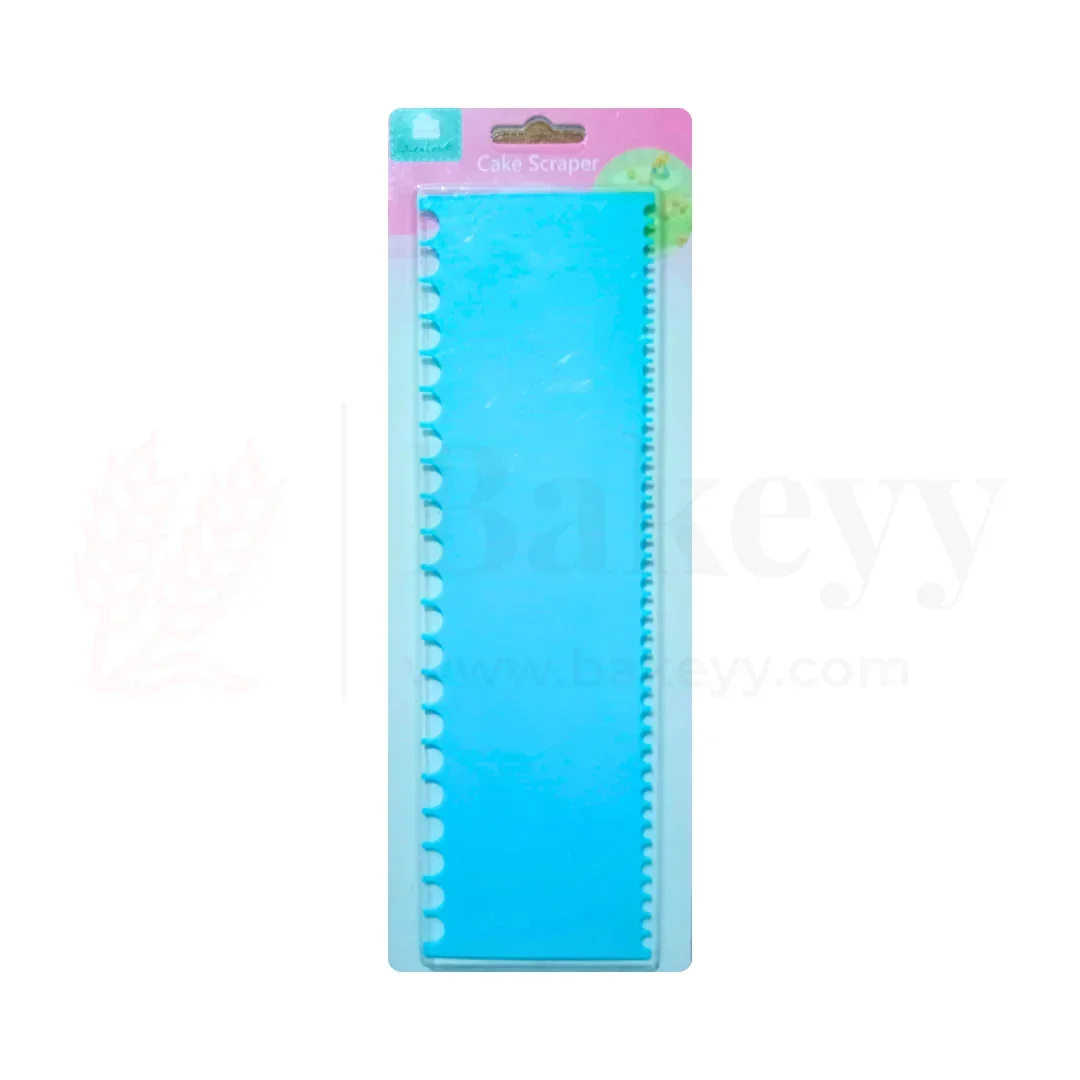 Plastic Cake Scraper – 25cm x 7cm | U-Shaped Edge Design for Perfect Textured Cakes