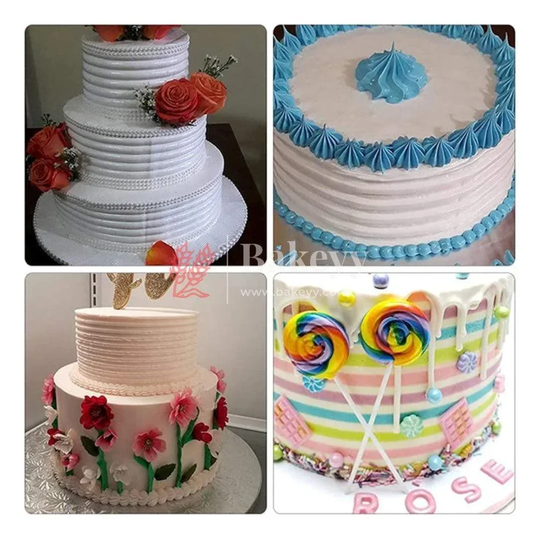 Plastic Cake Scraper – 25cm x 7cm | U-Shaped Edge Design for Perfect Textured Cakes - Image 3