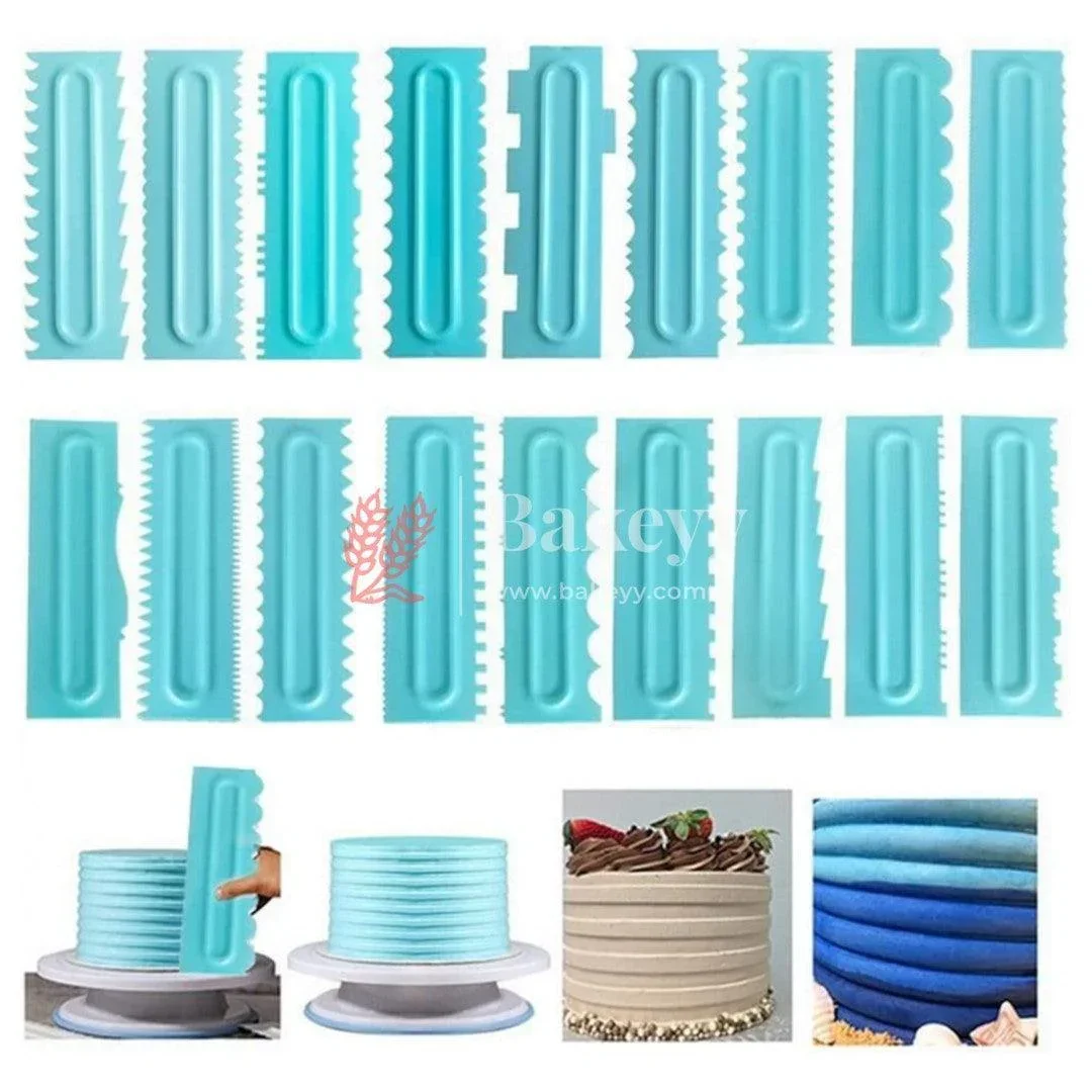 Plastic Cake Scraper – 25cm x 7cm | U-Shaped Edge Design for Perfect Textured Cakes - Image 4