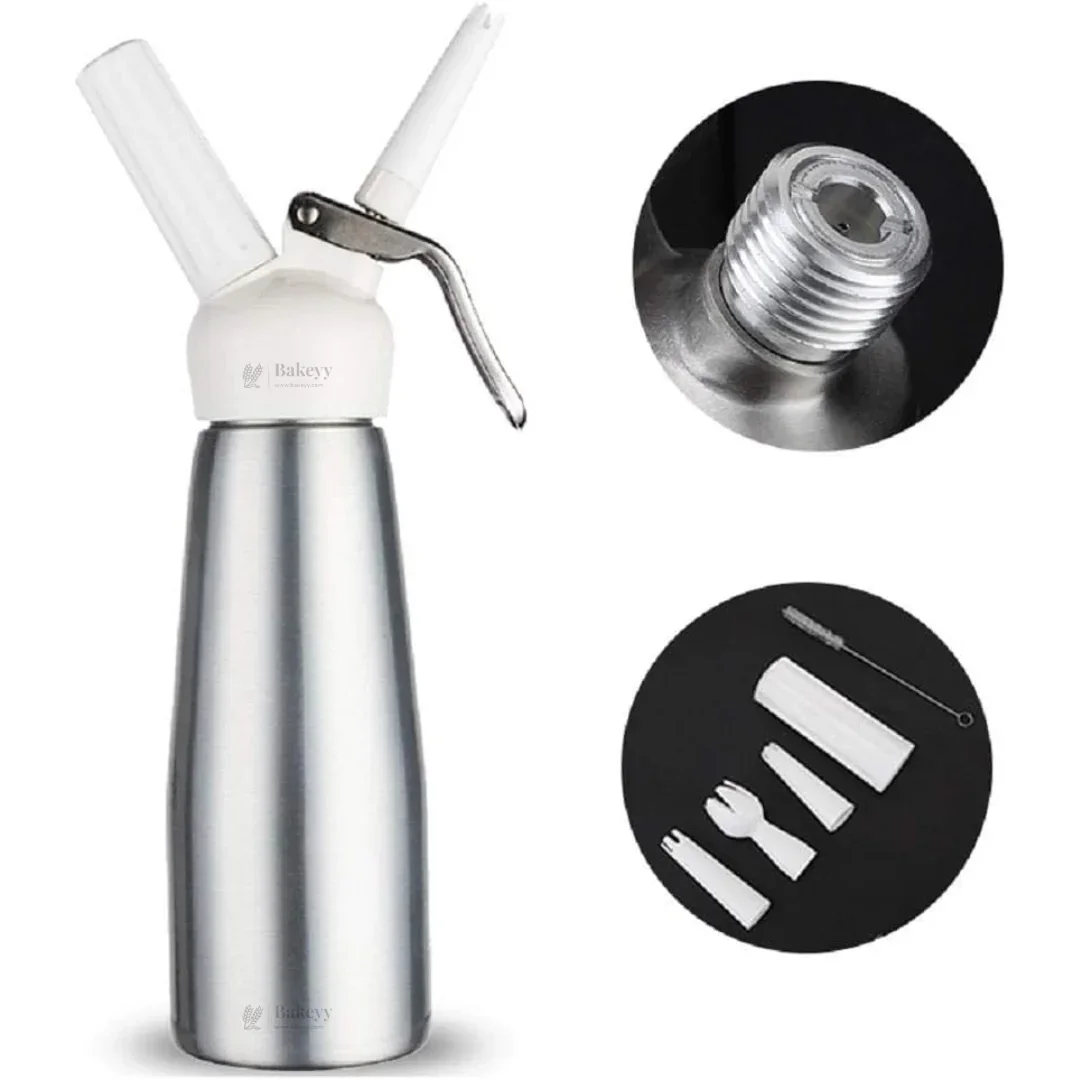 Plastic Head Cream Whipper | Whipped Cream Dispenser for Desserts & Beverages | 500ml / 1000ml Capacity Available | Pack of 1 - Image 2