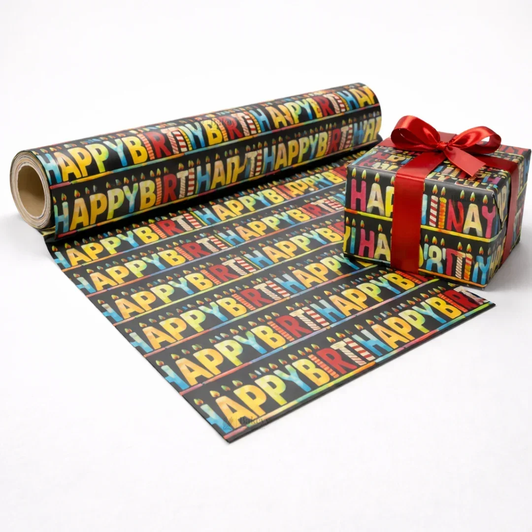 Playful Party Gift Wrapping Paper Sheets | Fun Cartoon & Celebration Prints | Pack of 20 Sheets - Image 8
