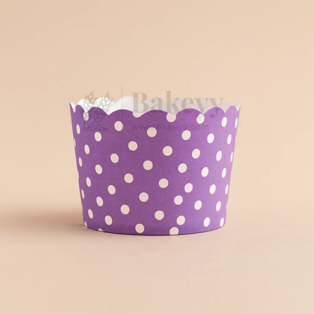 Polka Dots Flower Muffin Cup | Pack of 50 - Image 2