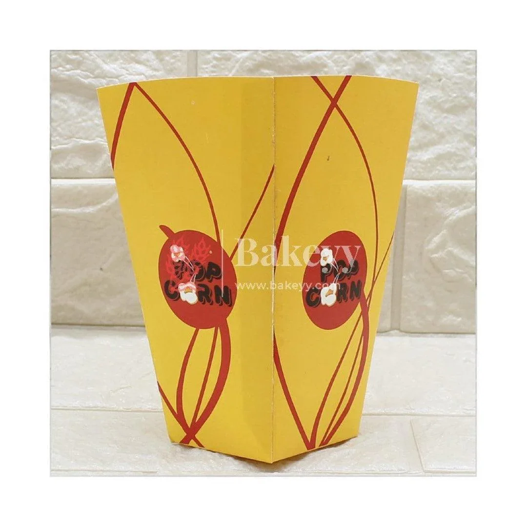 Popcorn Box | Hotel | Canteen| Yellow |Restaurants Box- Pack of 50 - Image 3