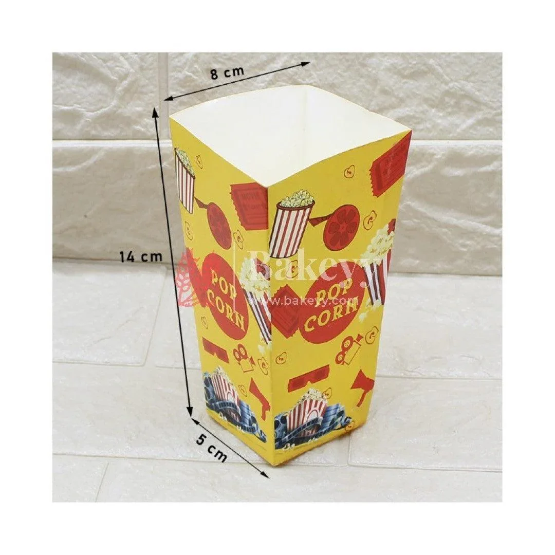 Popcorn Box | Hotel | Canteen| Yellow |Restaurants Box- Pack of 50 - Image 3