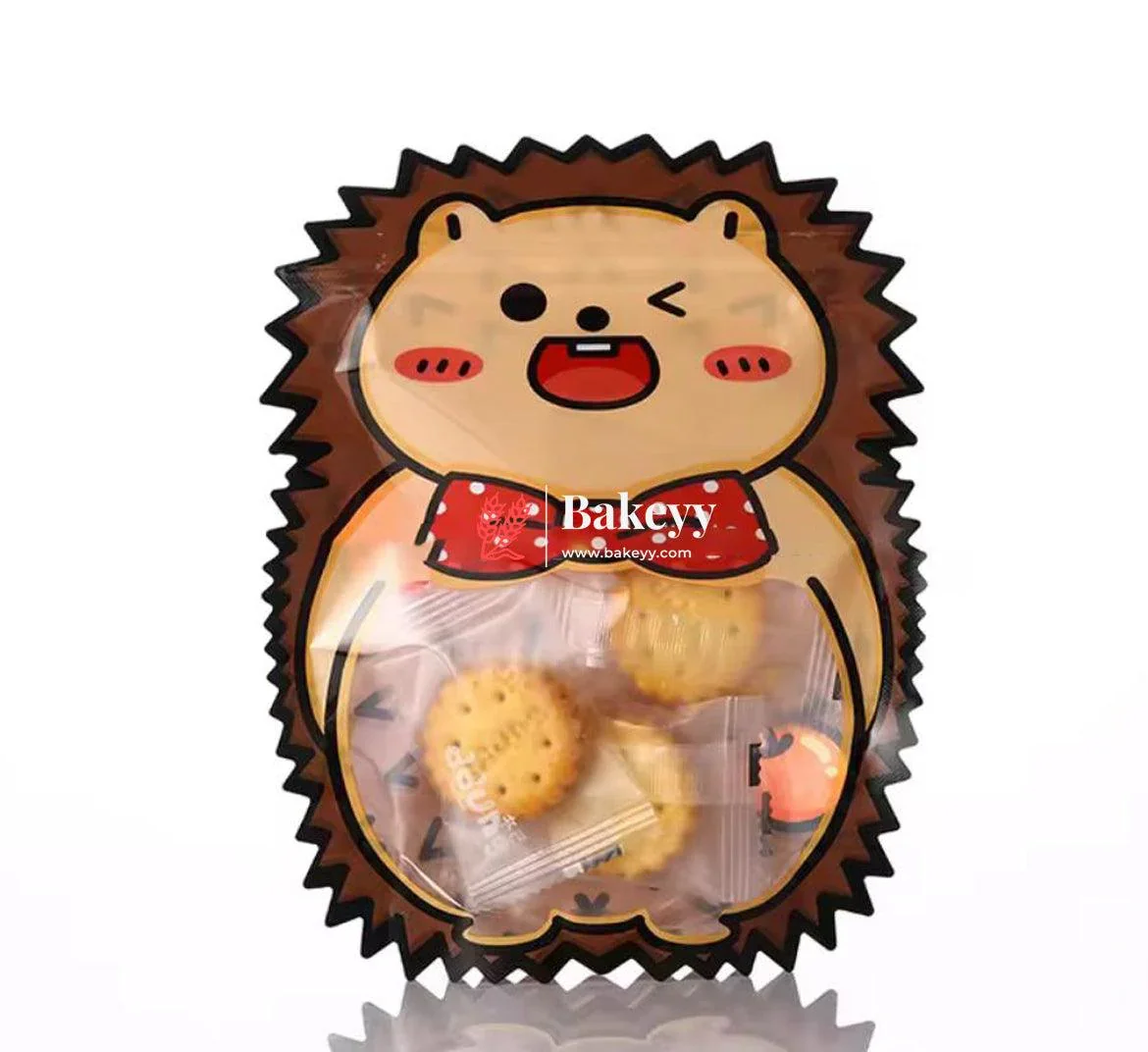 Porcupine Animal Shape Zip Lock Bags | Animal Shape Bags For Kids | Pack of 50