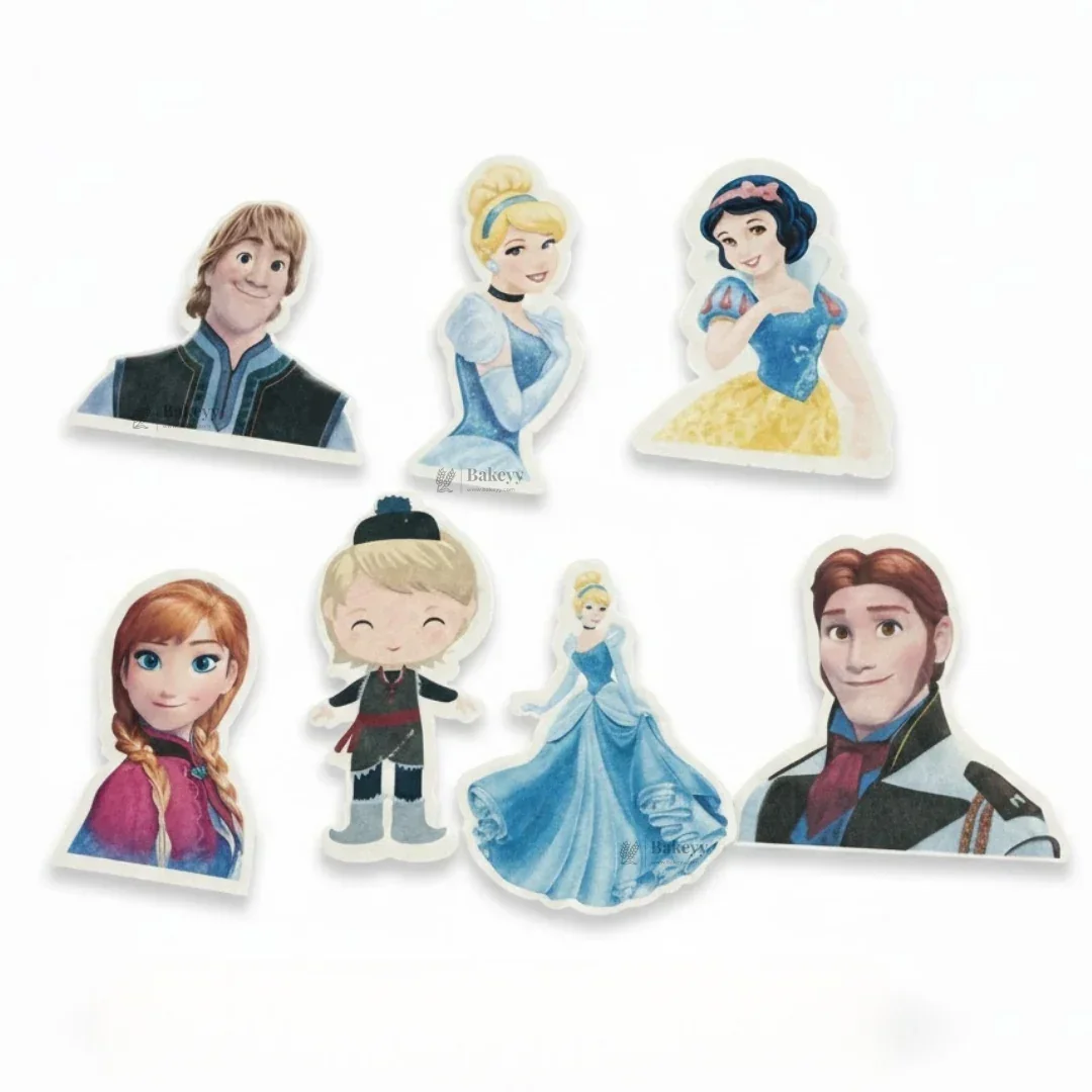 Cartoon Character Edible Wafer Toppers Set | Mixed Designs for Cakes & Cupcakes | Pack of 1 - Image 3