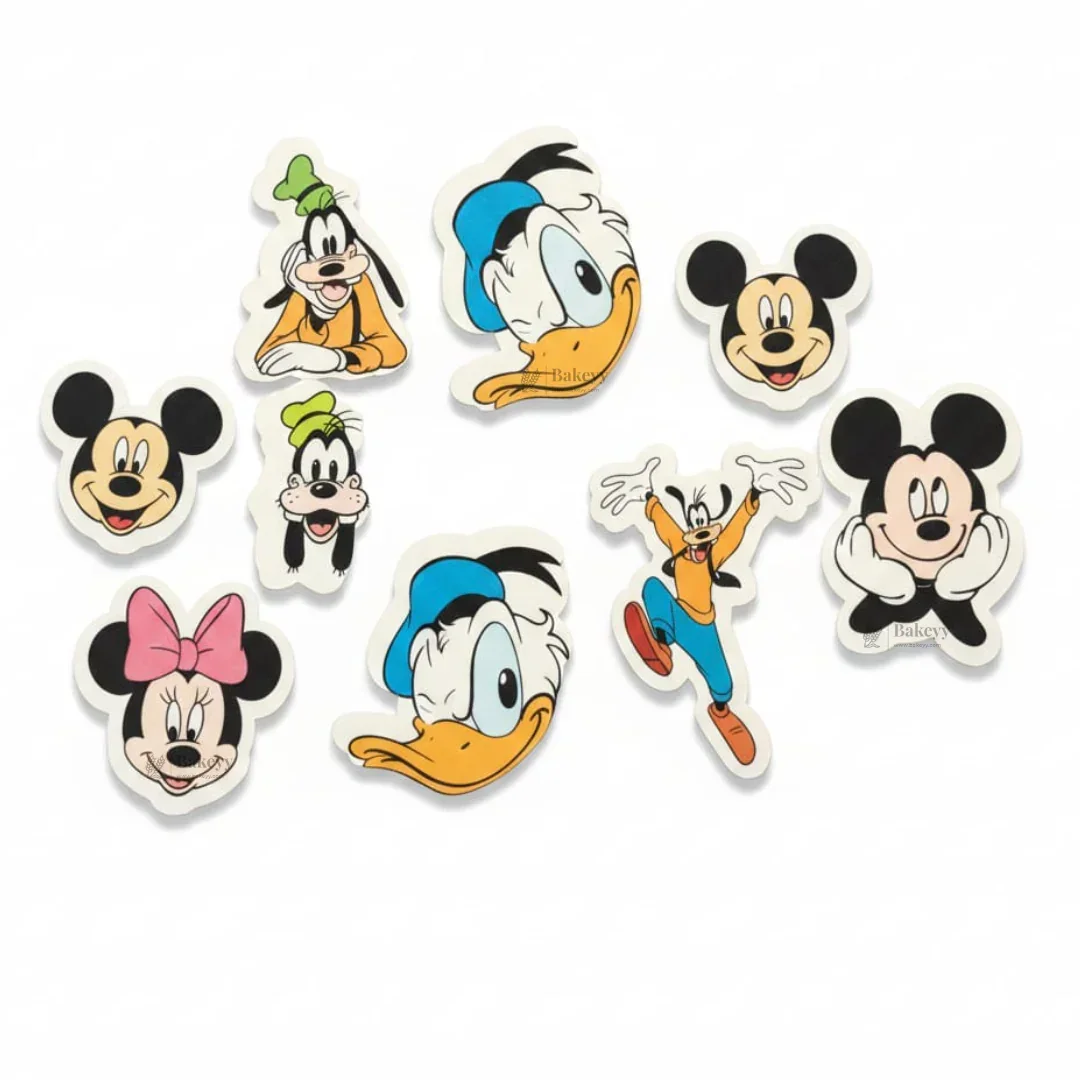 Mickey Mouse Theme Edible Wafer Cake Toppers Set | Multiple Designs for Cartoon Birthday Cakes | Pack of 1 Set - Image 5