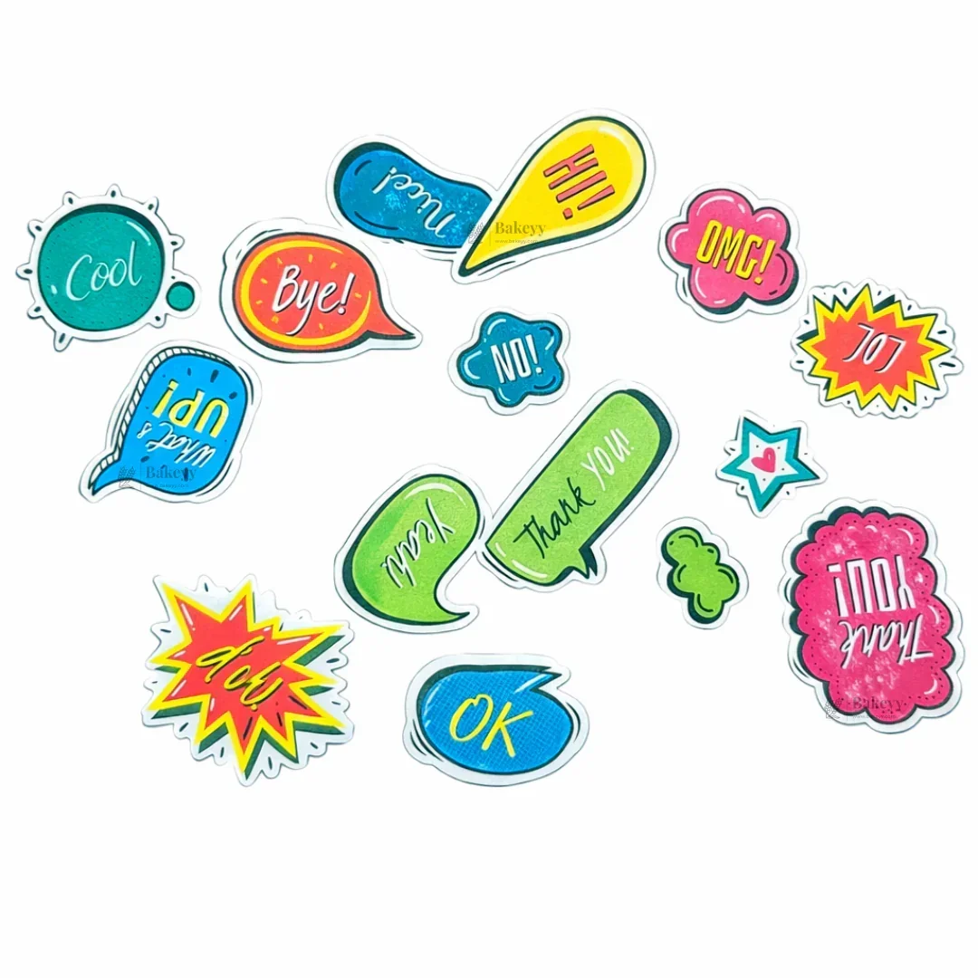 Party Mix Assorted Edible Wafer Cake Toppers | Premium Cake Decoration Sheets | Pack of 1 Set - Image 10