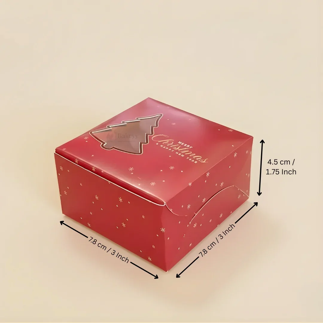 Premium Christmas Brownie Gift Box | Tree Window Brownie Box | Pack of 25 - Image 2
