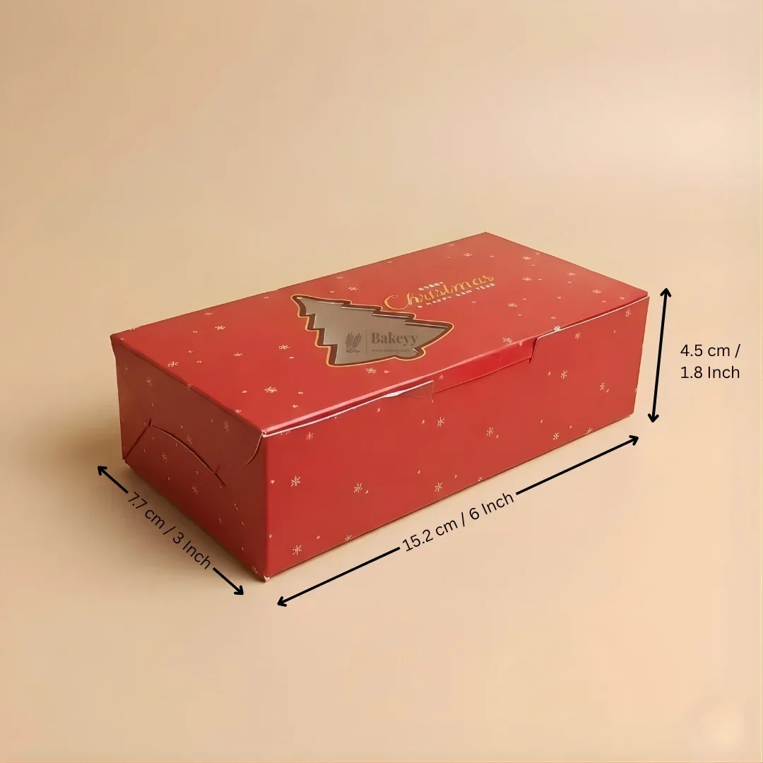 Premium Christmas Brownie Gift Box | Tree Window Brownie Box | Pack of 25 - Image 3