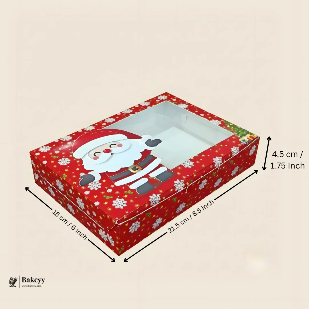 Premium Christmas Brownie Gift Box | Red Santa Christmas Theme | Pack of 25 - Image 4