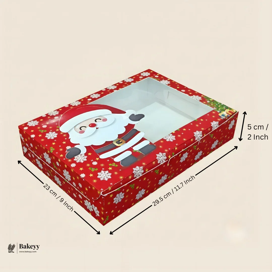 Premium Christmas Brownie Gift Box | Red Santa Christmas Theme | Pack of 25 - Image 6
