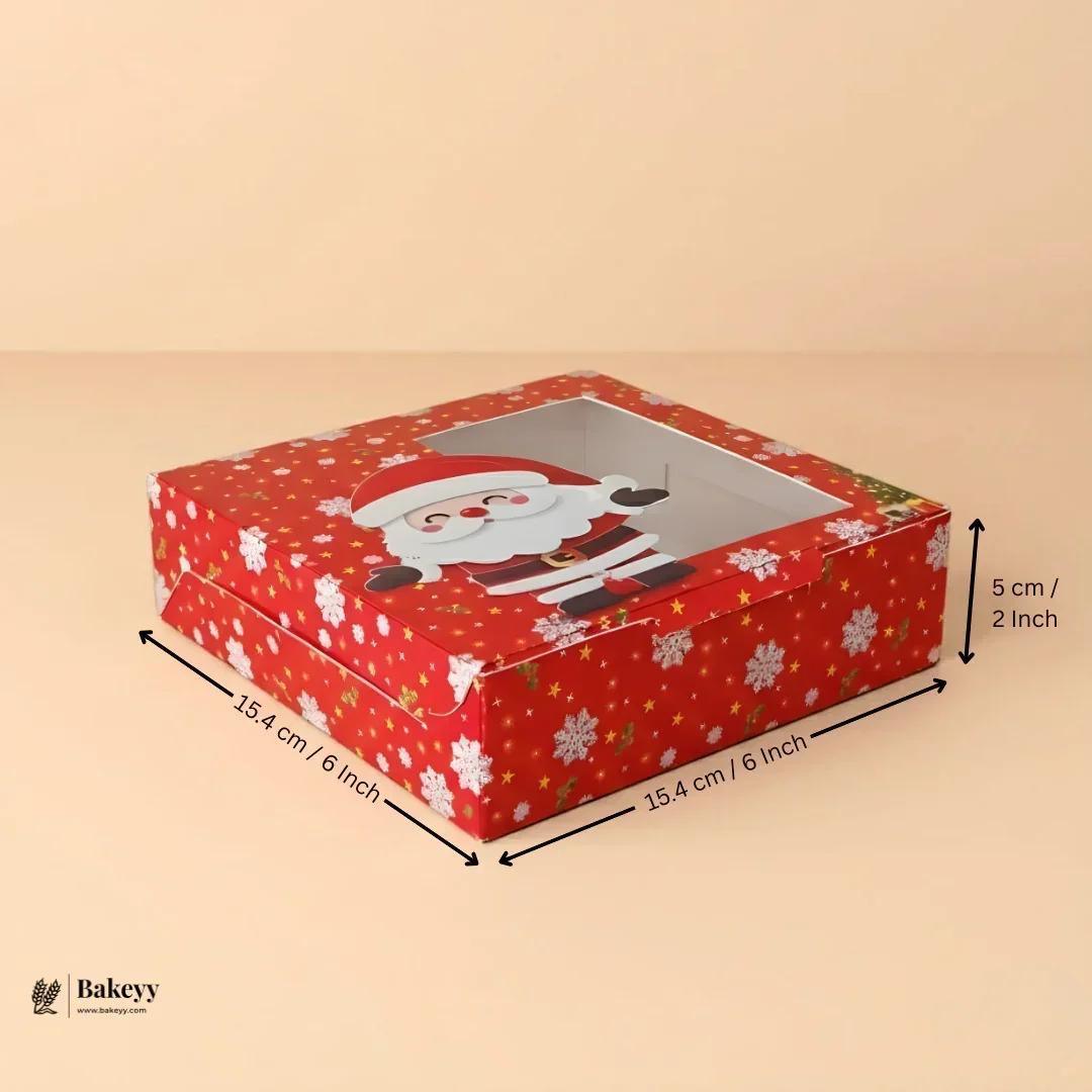 Premium Christmas Brownie Gift Box | Red Santa Christmas Theme | Pack of 25 - Image 8