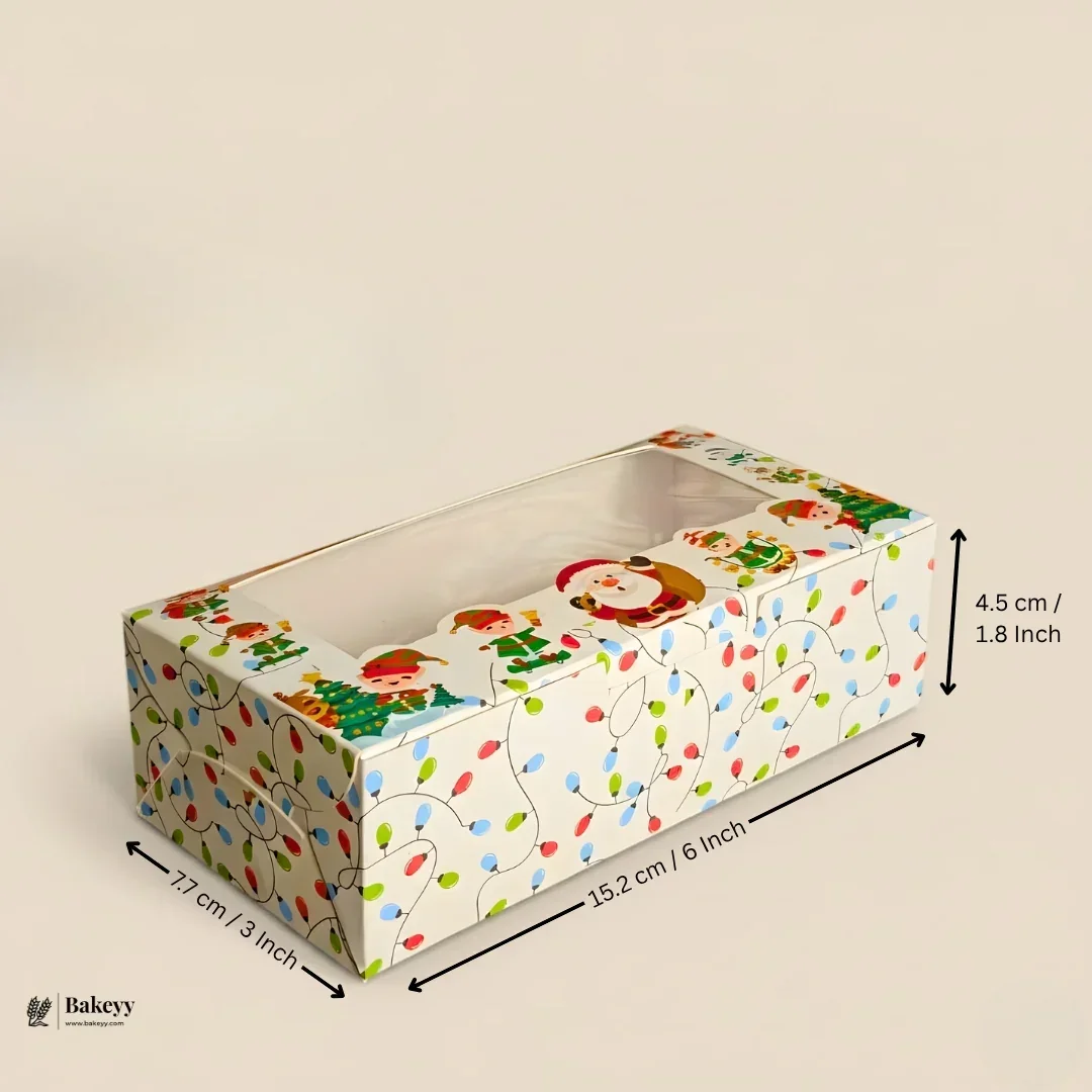 Premium Christmas Brownie Gift Box | White Santa Christmas Theme | Pack of 25 - Image 3