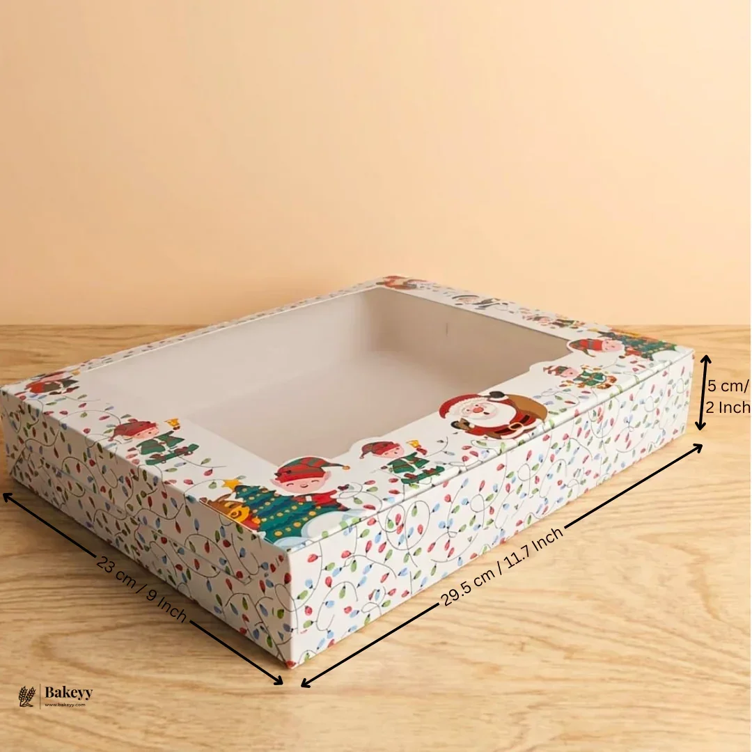 Premium Christmas Brownie Gift Box | White Santa Christmas Theme | Pack of 25 - Image 4