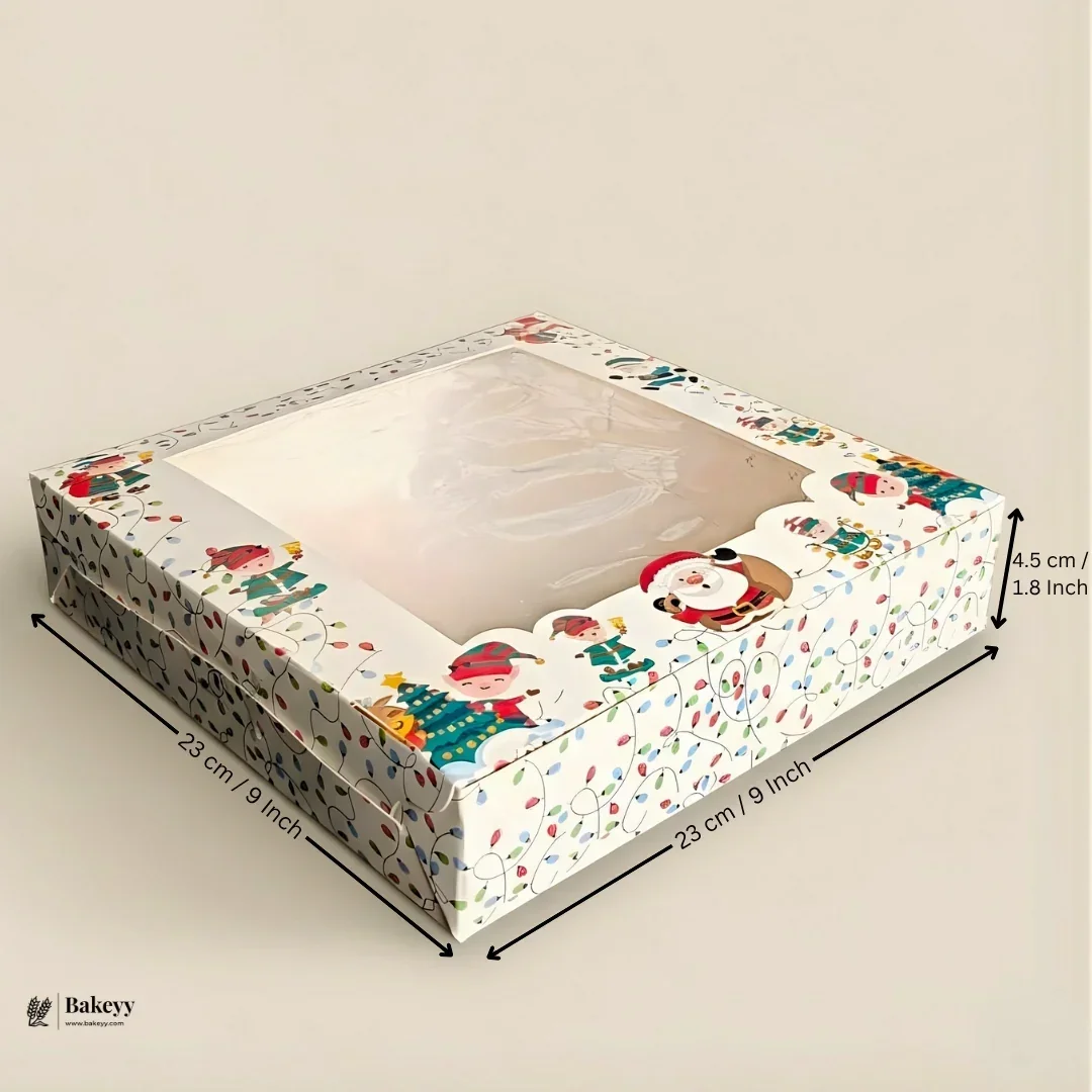 Premium Christmas Brownie Gift Box | White Santa Christmas Theme | Pack of 25 - Image 5