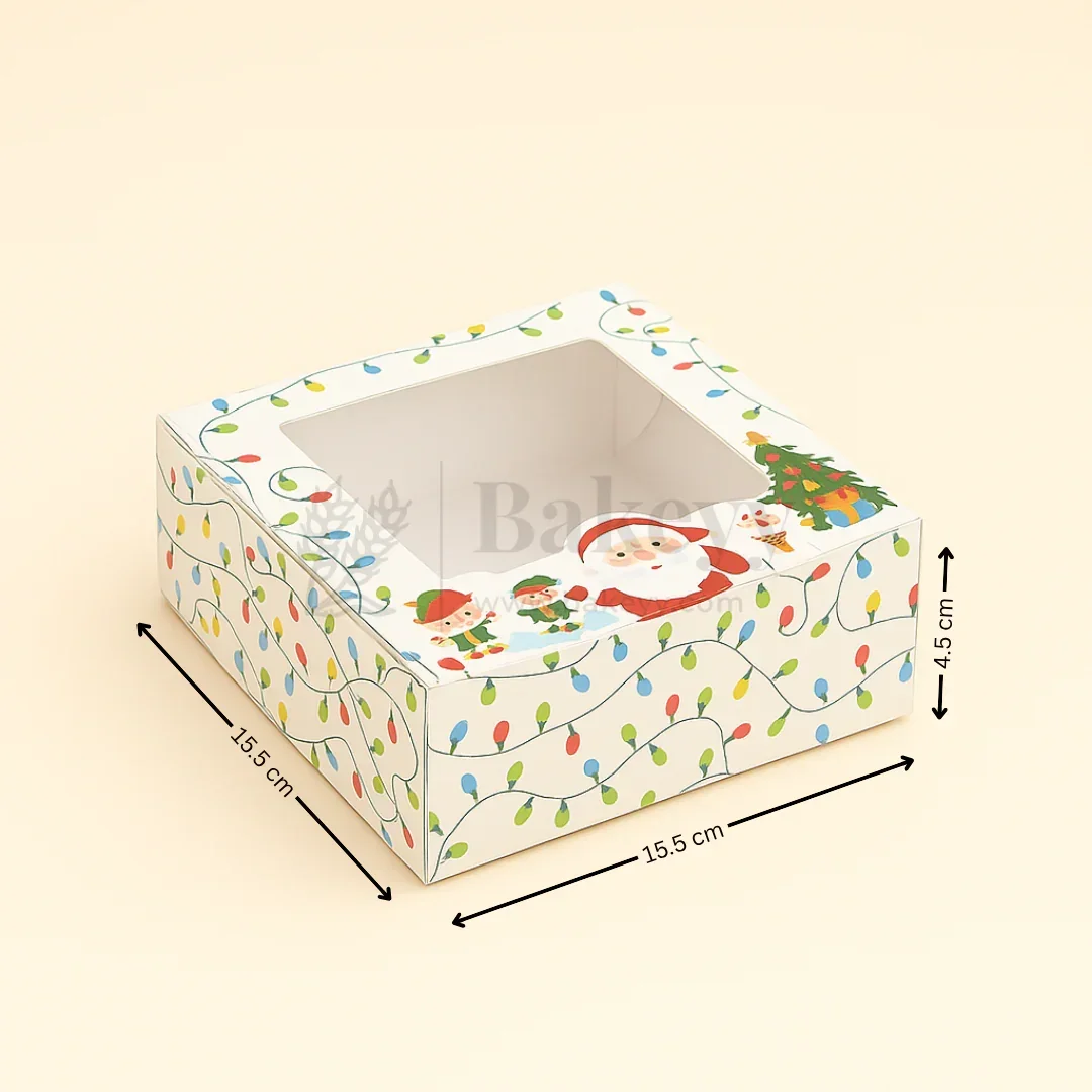 Premium Christmas Brownie Gift Box | White Santa Christmas Theme | Pack of 25 - Image 7