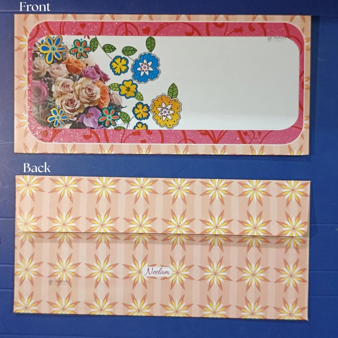 Premium Colorful Floral Print with Glitter Money Envelopes for Wedding Shagun & Cash Gifting | Pack of 10 - Image 15
