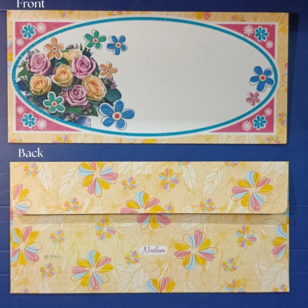Premium Colorful Floral Print with Glitter Money Envelopes for Wedding Shagun & Cash Gifting | Pack of 10 - Image 17