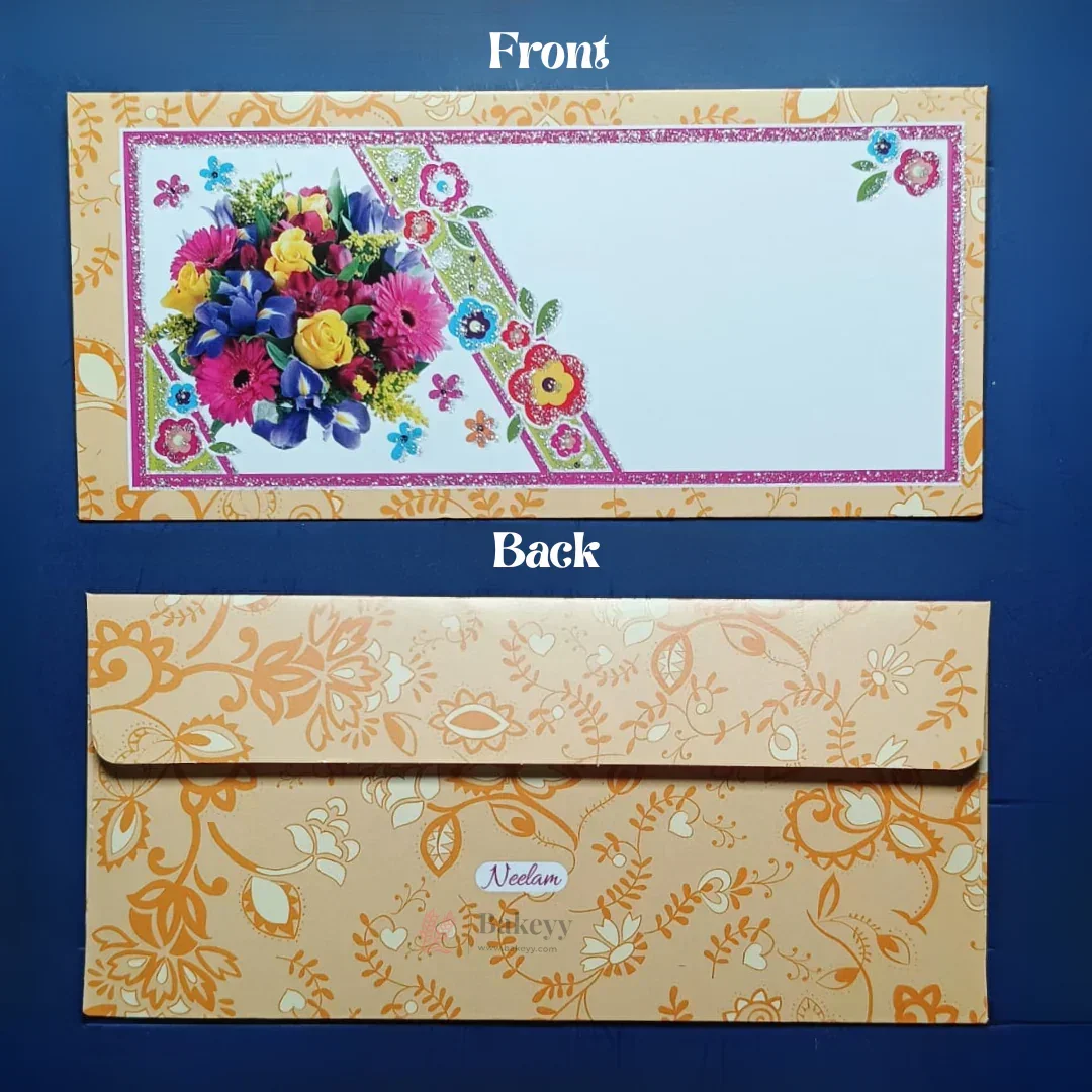 Premium Colorful Floral Print with Glitter Money Envelopes for Wedding Shagun & Cash Gifting | Pack of 10 - Image 7