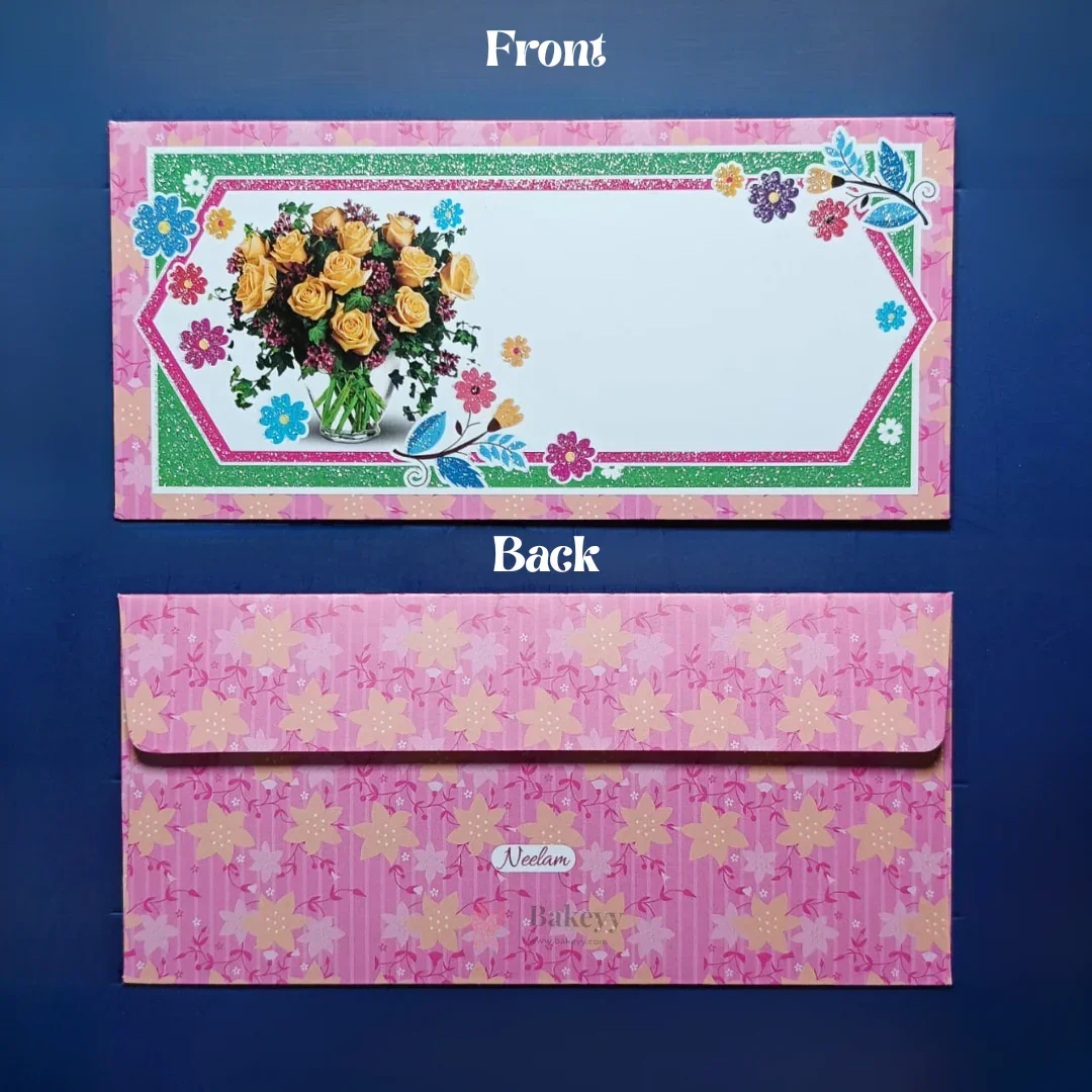 Premium Colorful Floral Print with Glitter Money Envelopes for Wedding Shagun & Cash Gifting | Pack of 10 - Image 8