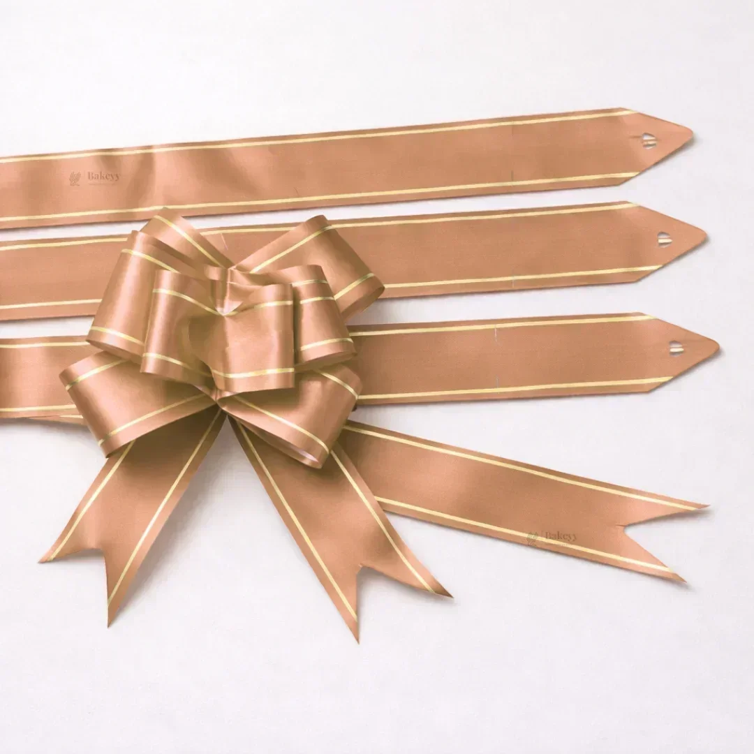 23 cm Pull Up Gift Ribbon Bow | Easy Self-Tie Decorative Ribbon for Gift Wrapping & Hampers | Multiple Colours Available | Pack of 10 - Image 8