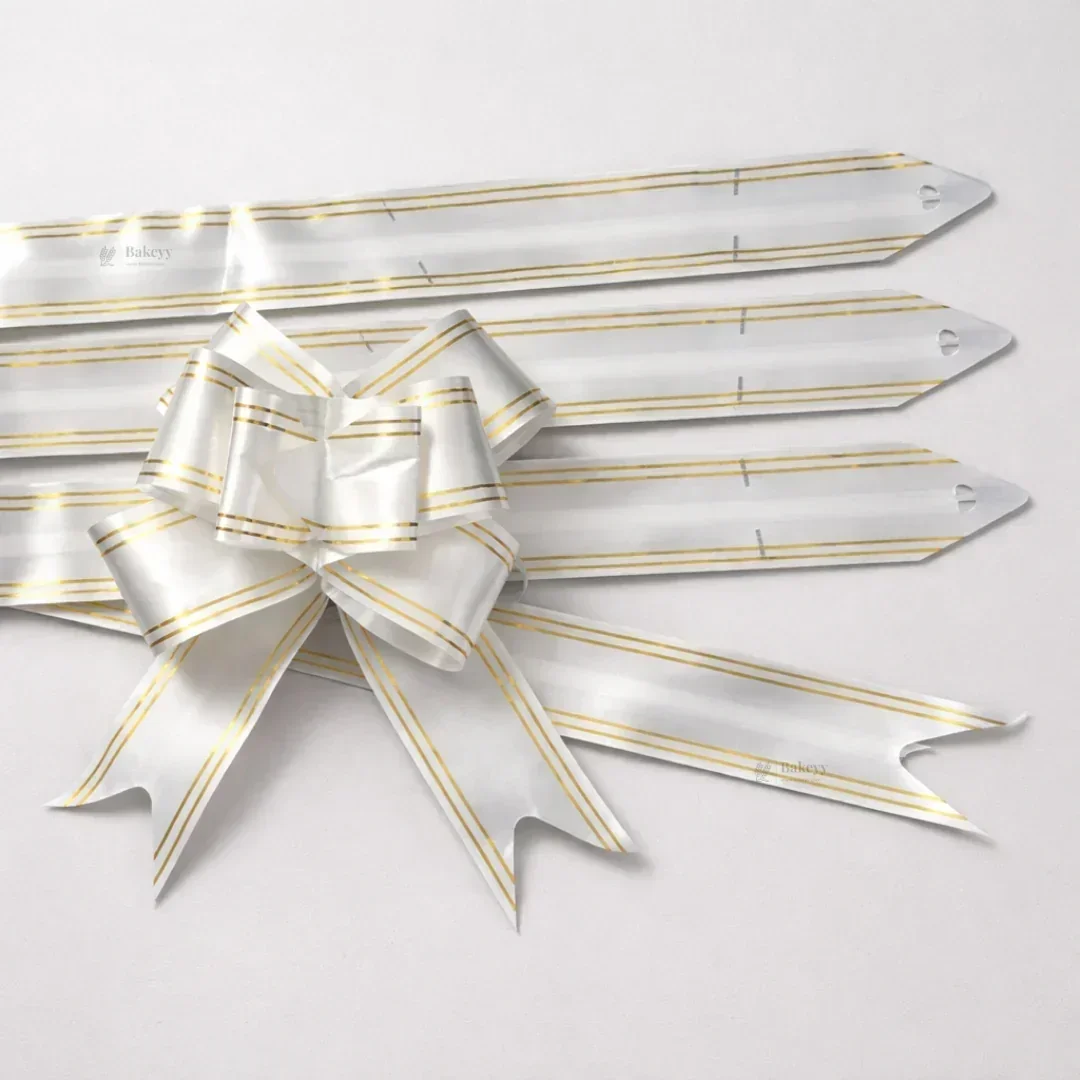 40 cm Pull Up Gift Ribbon Bow | Easy Self-Tie Decorative Ribbon for Gift Wrapping & Hampers | Multiple Colours Available | Pack of 10 - Image 5