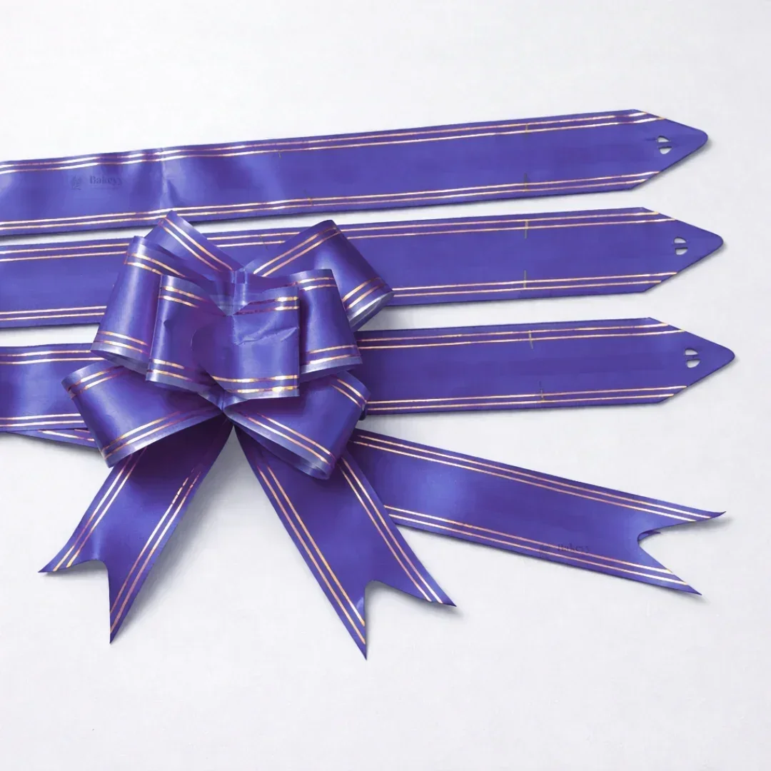 40 cm Pull Up Gift Ribbon Bow | Easy Self-Tie Decorative Ribbon for Gift Wrapping & Hampers | Multiple Colours Available | Pack of 10 - Image 6