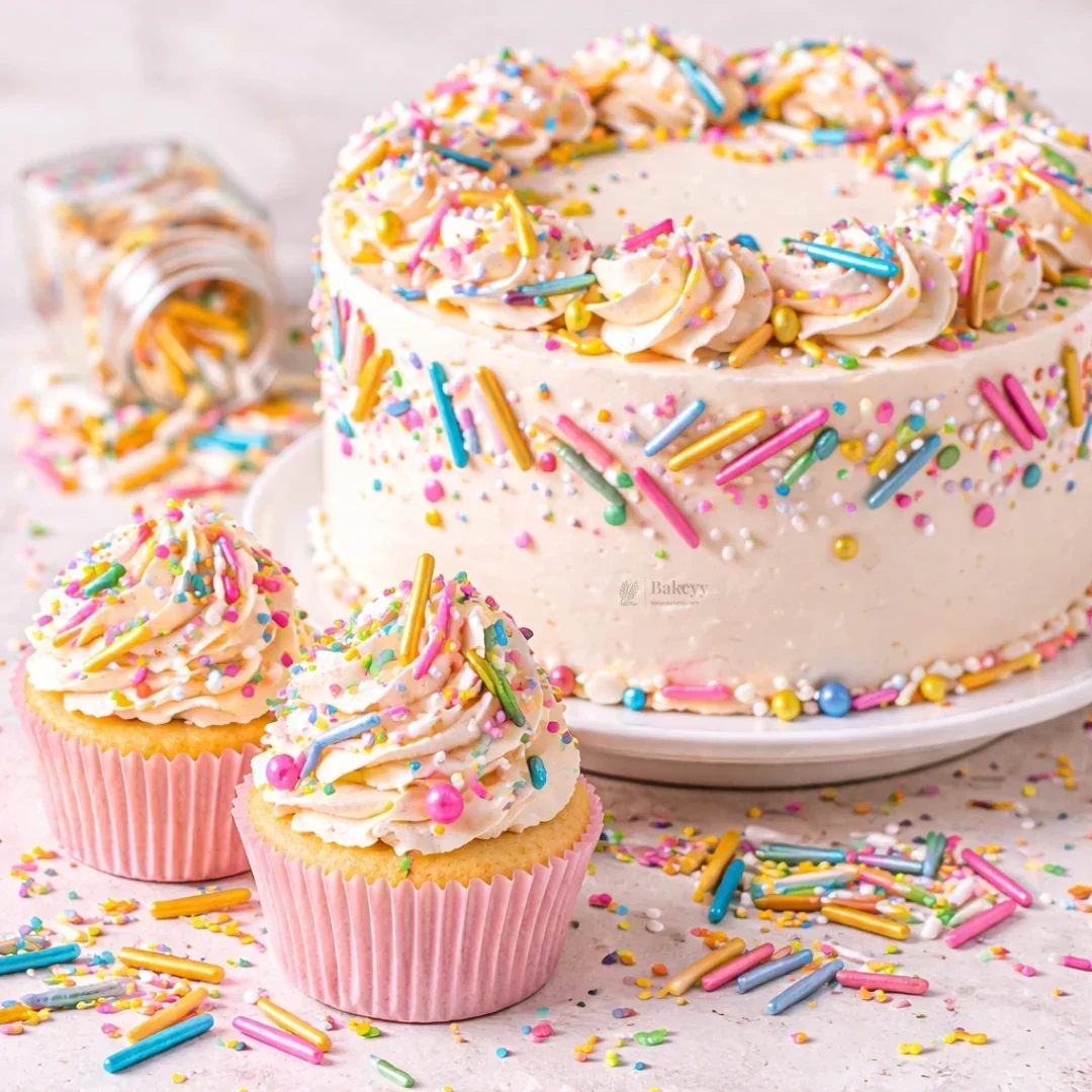 Rod Shape Sugar Confetti | Edible Cake & Dessert Decorations | Multiple Colors Available | Metallic Finish | 200 gm - Image 3