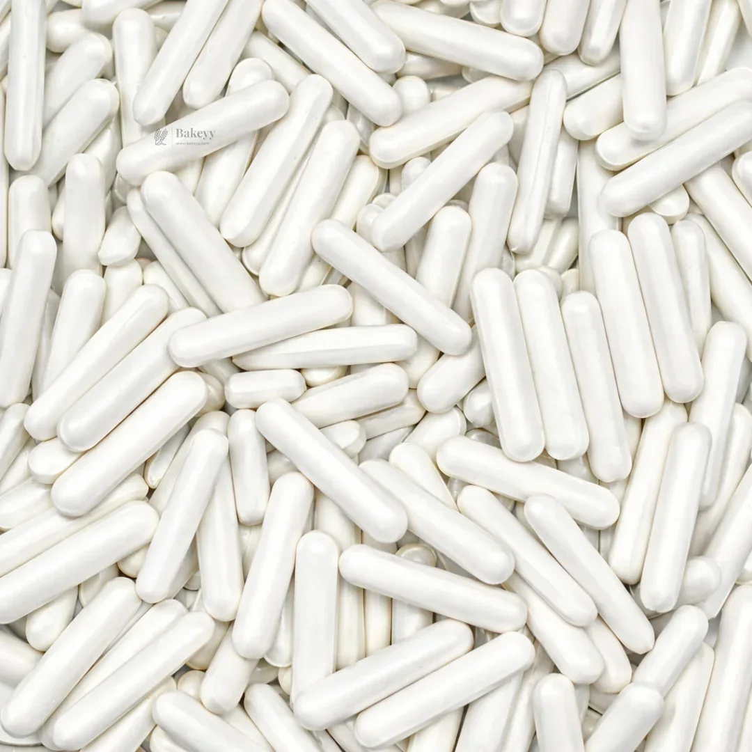Rod Shape Sugar Confetti | Edible Cake & Dessert Decorations | Multiple Colors Available | Metallic Finish | 200 gm - Image 7