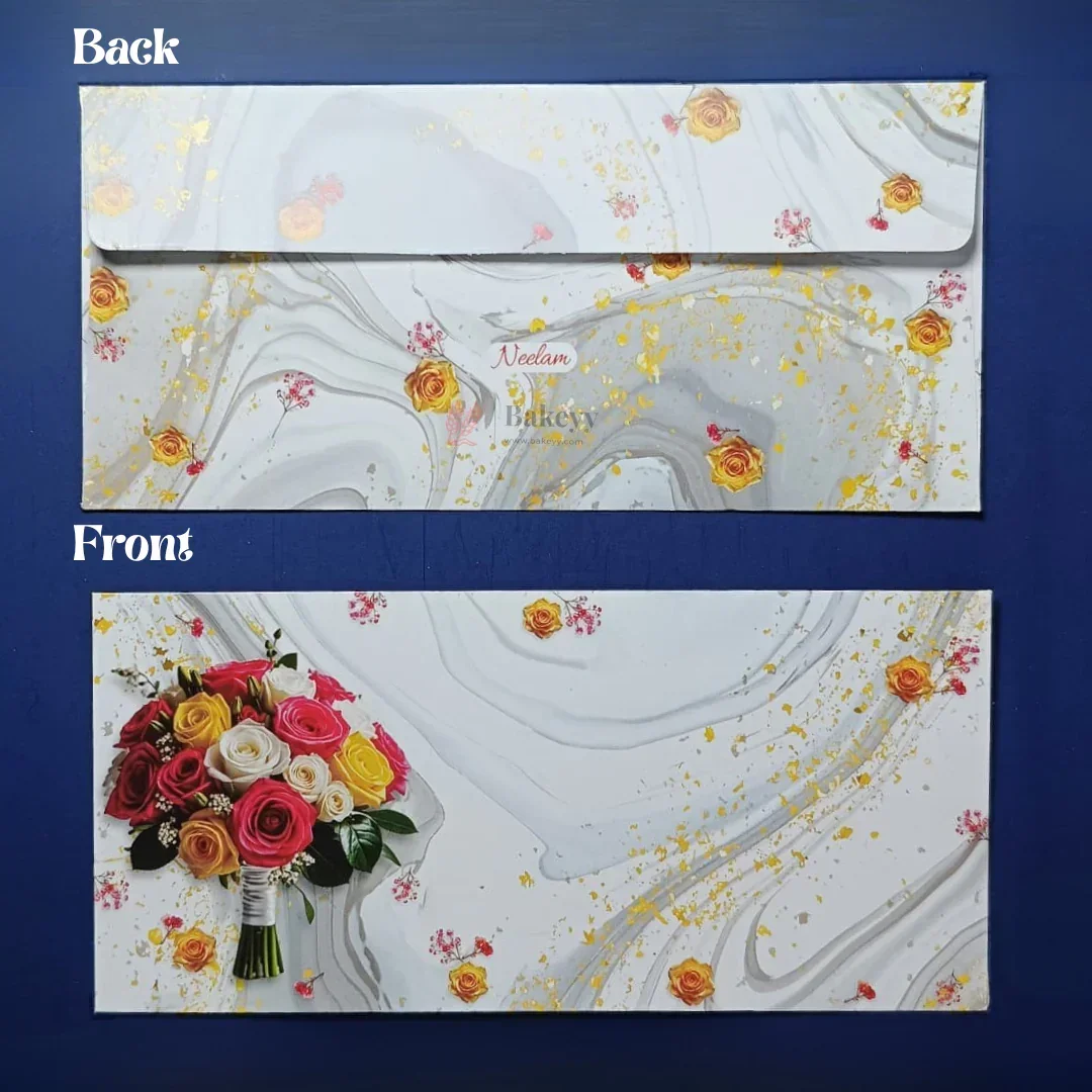 Premium Floral Money Envelopes for Wedding & Gifting | Luxury Shagun Cash Covers | Pack of 25 - Image 10