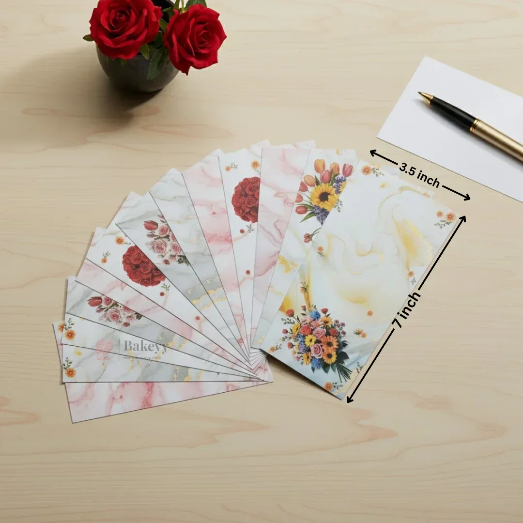 Premium Floral Money Envelopes for Wedding & Gifting | Luxury Shagun Cash Covers | Pack of 25 - Image 2
