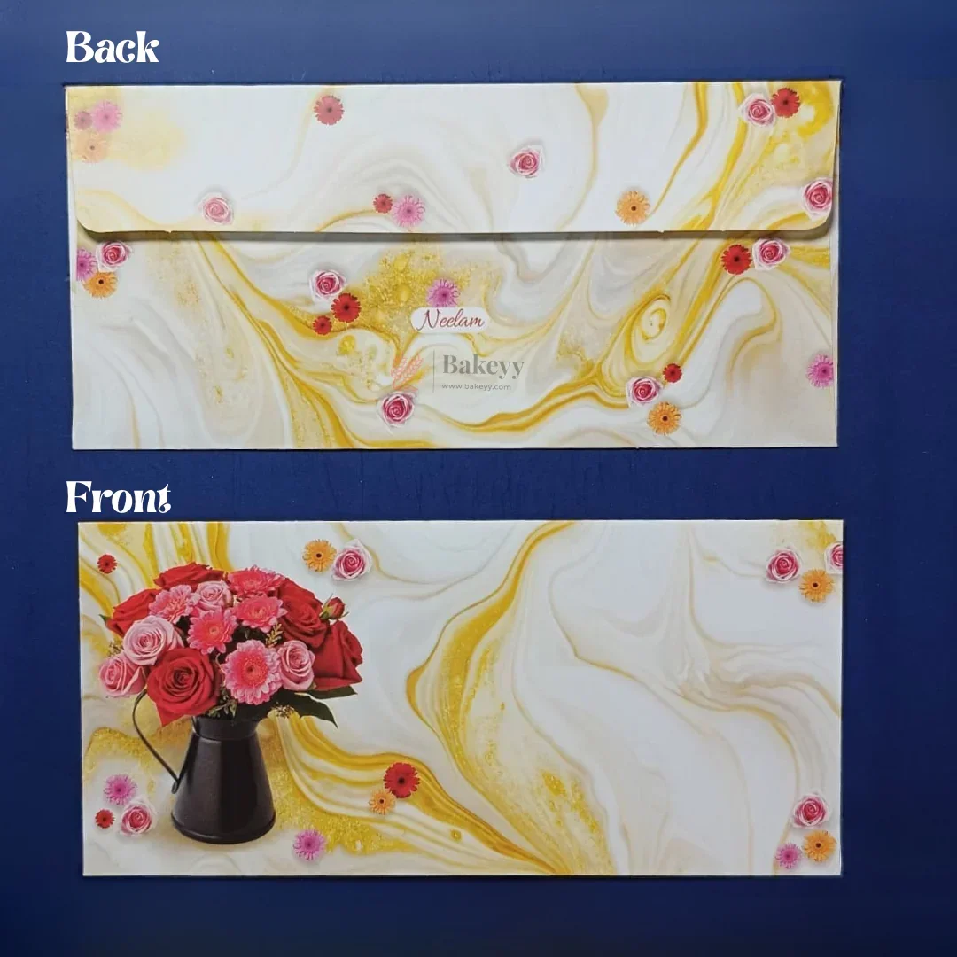 Premium Floral Money Envelopes for Wedding & Gifting | Luxury Shagun Cash Covers | Pack of 25 - Image 5