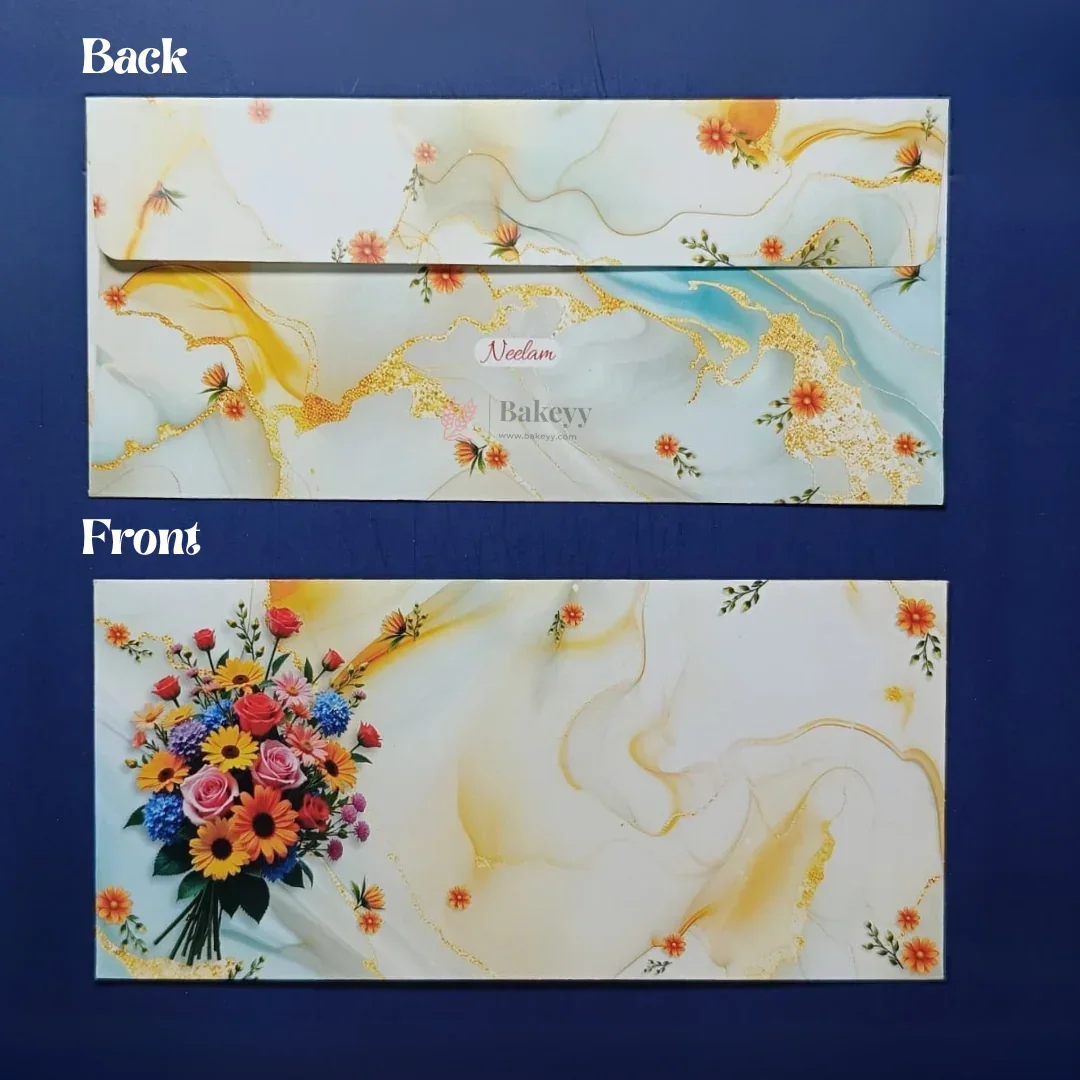 Premium Floral Money Envelopes for Wedding & Gifting | Luxury Shagun Cash Covers | Pack of 25 - Image 6
