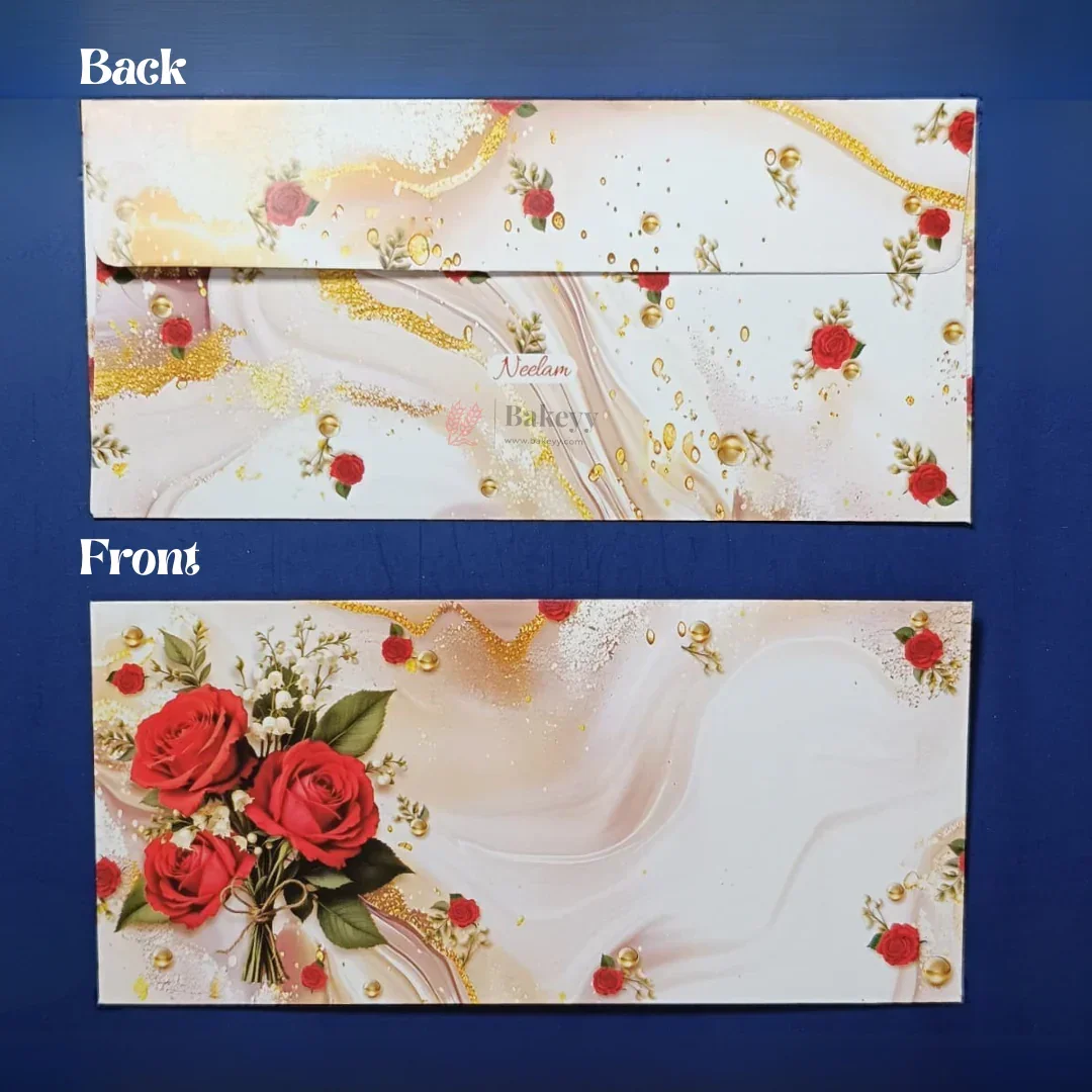 Premium Floral Money Envelopes for Wedding & Gifting | Luxury Shagun Cash Covers | Pack of 25 - Image 9
