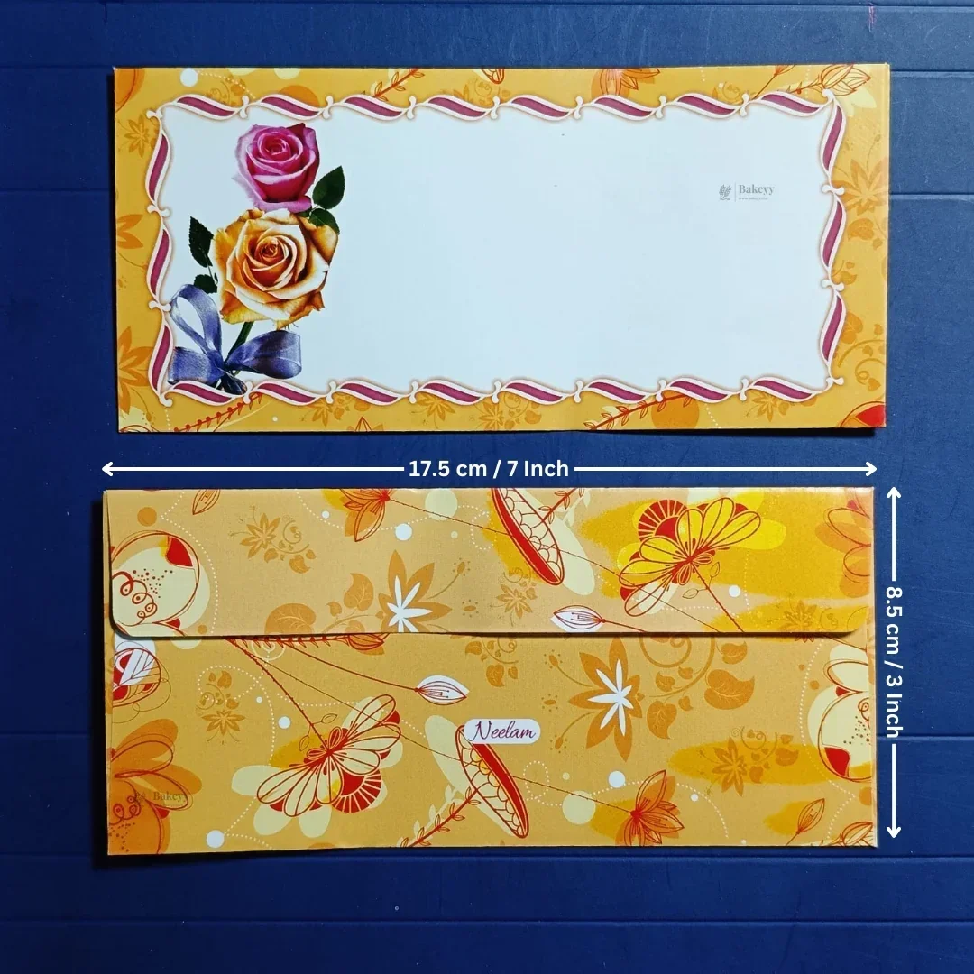 Flower Bouquet Floral Cash Envelopes | Elegant Flower-Printed Shagun & Gift Envelopes | Multiple Designs Available | Pack of 25 - Image 2