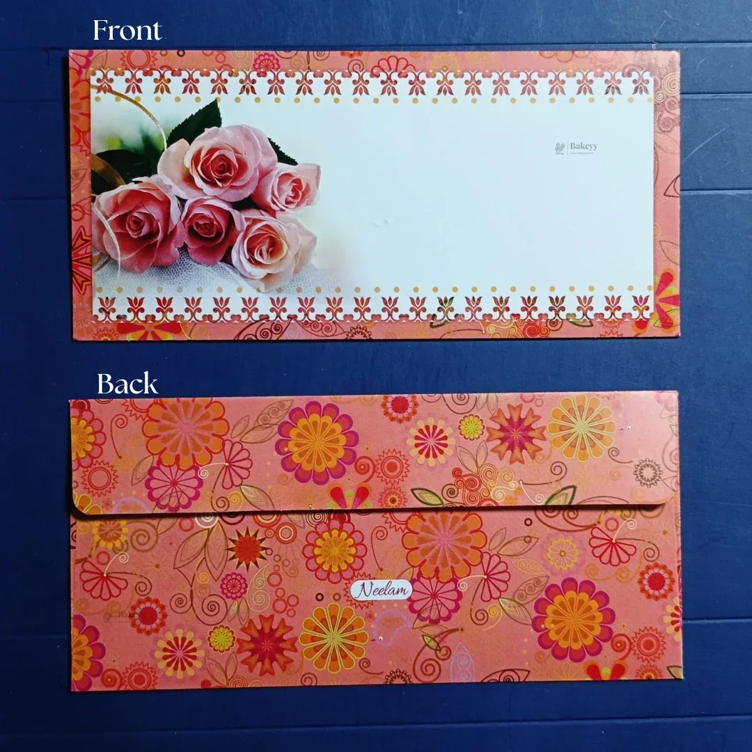 Flower Bouquet Floral Cash Envelopes | Elegant Flower-Printed Shagun & Gift Envelopes | Multiple Designs Available | Pack of 25 - Image 8