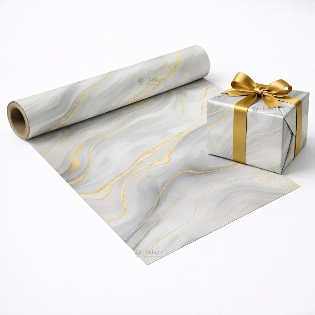 Marble Luxe Gift Wrapping Paper Sheets | Soft Pastel Swirl with Gold Accents | Set 1 | Pack of 25 - Image 5