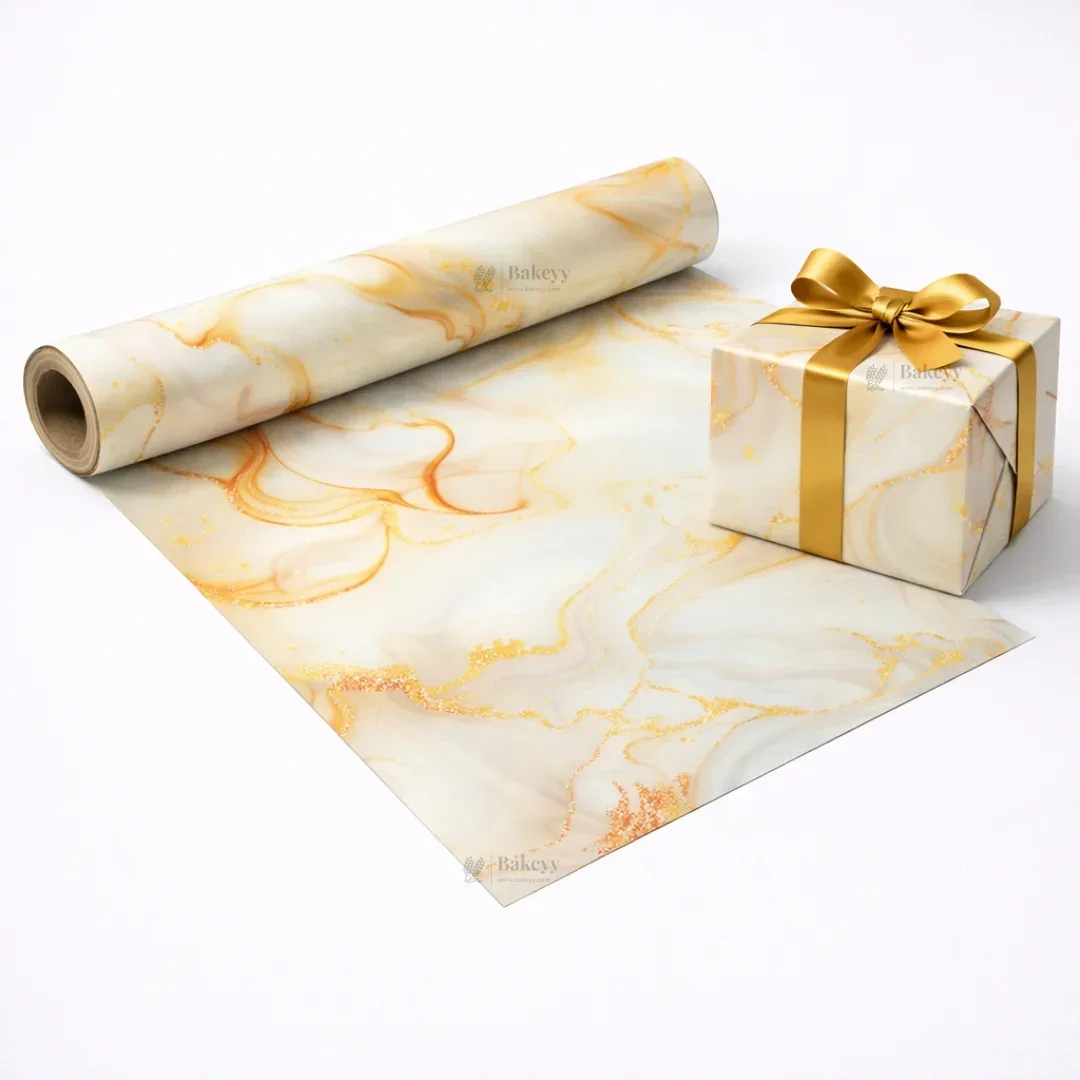 Marble Luxe Gift Wrapping Paper Sheets | Soft Pastel Swirl with Gold Accents | Set 1 | Pack of 25 - Image 8