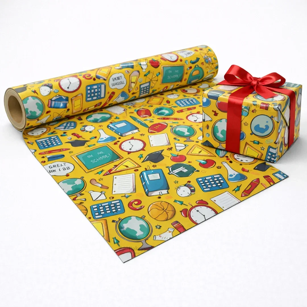 Illustrated Gift Wrapping Paper | Multiple Designs Available | Pack of 25 Sheets - Image 3
