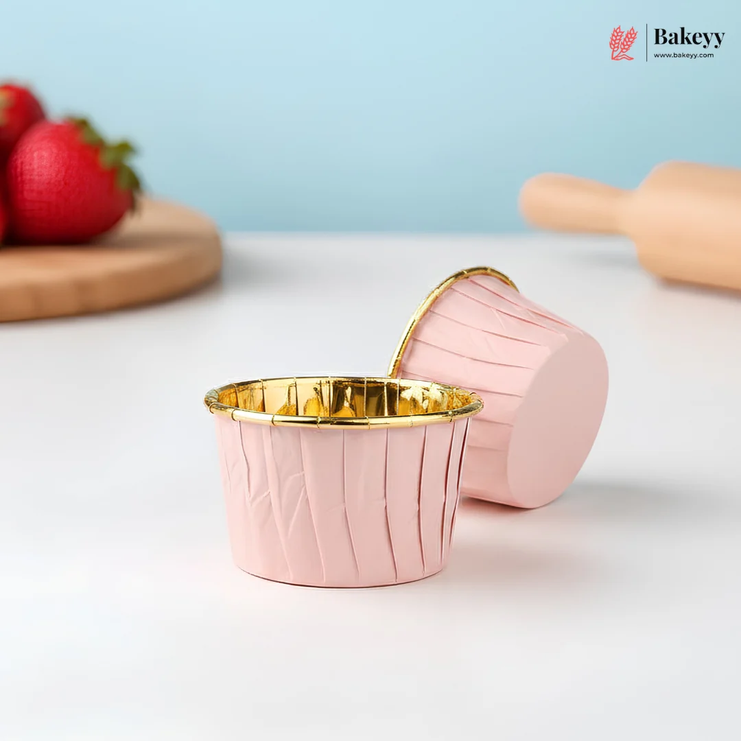 Premium Gold Foil Cupcake Liners | Color Paper Muffin Baking Cups | Pack of 100 - Image 11