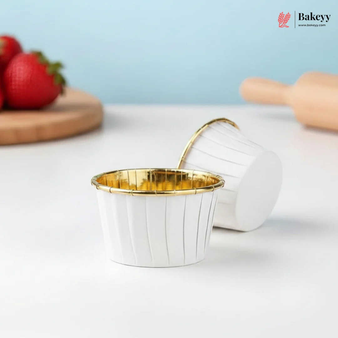 Premium Gold Foil Cupcake Liners | Color Paper Muffin Baking Cups | Pack of 100 - Image 13
