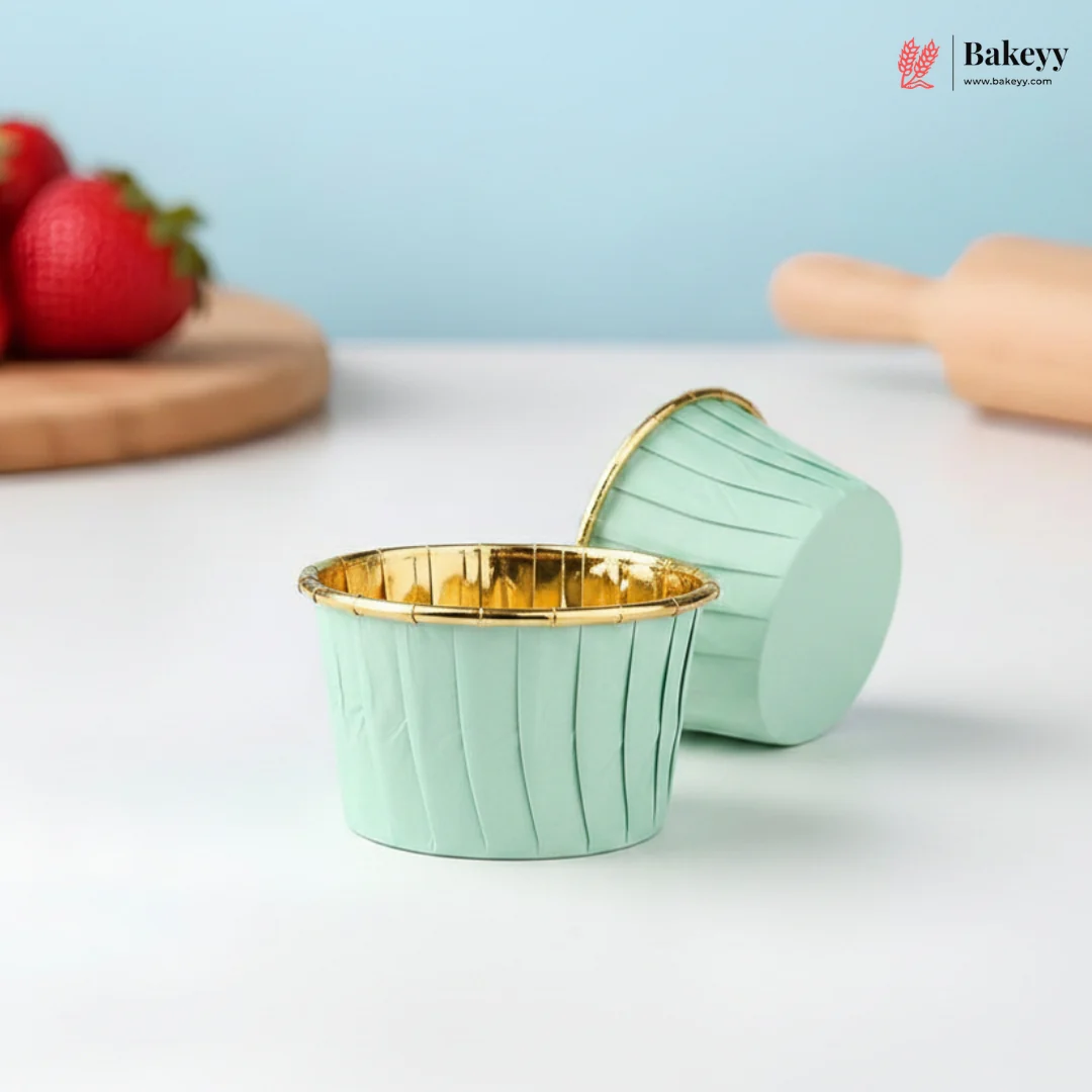 Premium Gold Foil Cupcake Liners | Color Paper Muffin Baking Cups | Pack of 100 - Image 15