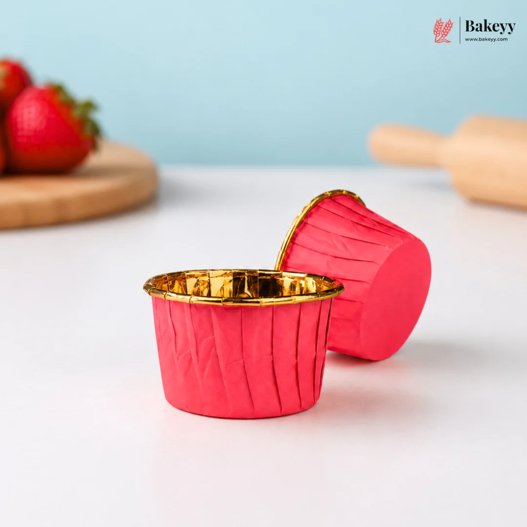 Premium Gold Foil Cupcake Liners | Color Paper Muffin Baking Cups | Pack of 100 - Image 7