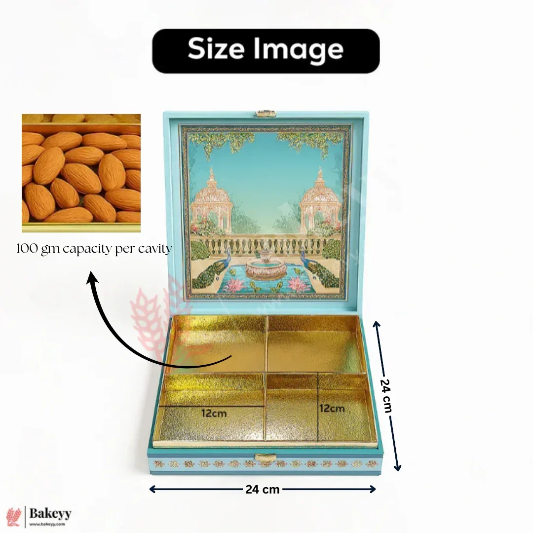 Premium Peacock Garden MDF Dry Fruit & Chocolate Gift Box | Pack of 1 - Image 5