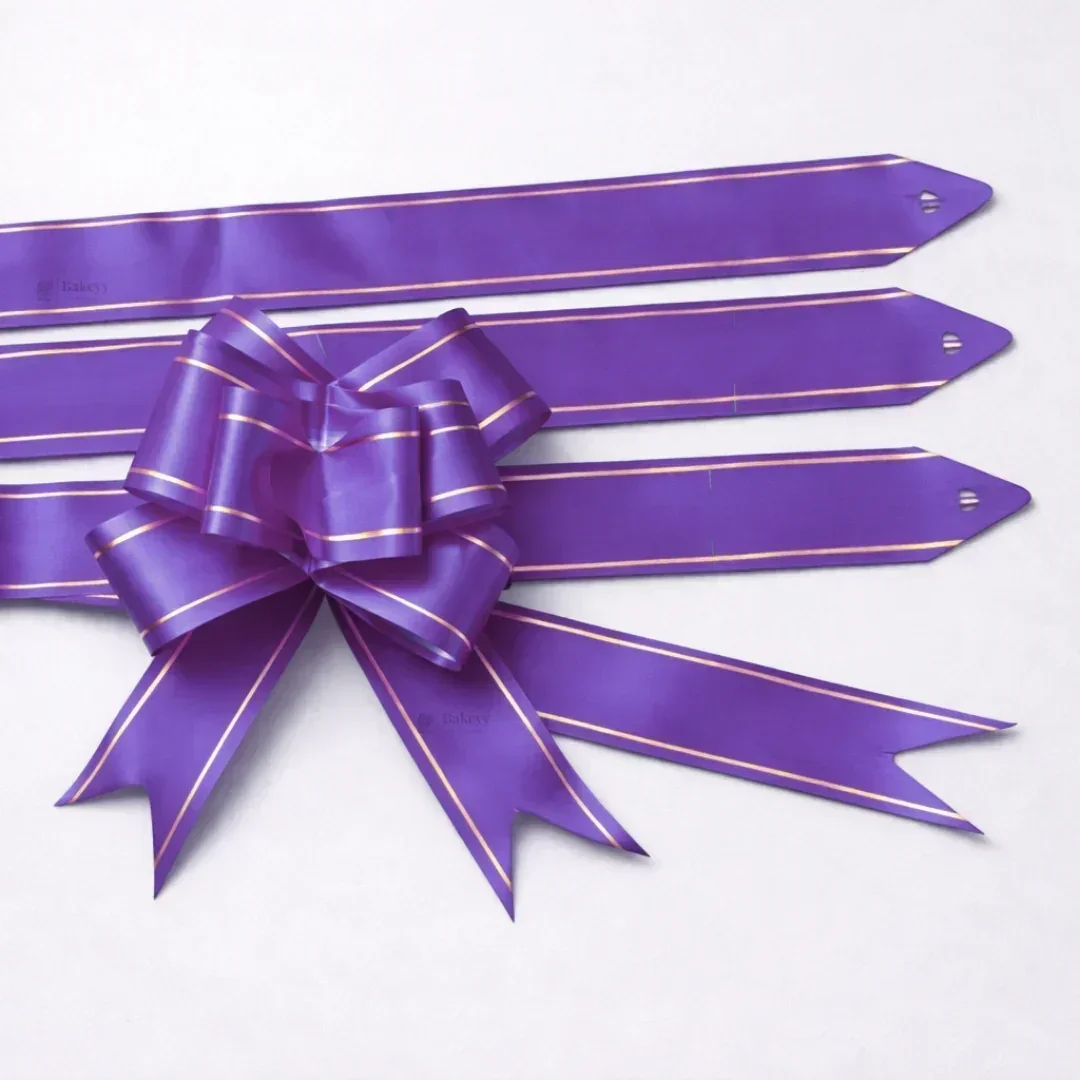 23 cm Pull Up Gift Ribbon Bow | Easy Self-Tie Decorative Ribbon for Gift Wrapping & Hampers | Multiple Colours Available | Pack of 10 - Image 5