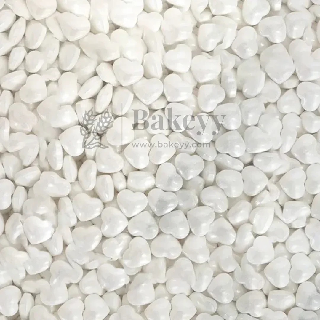 Heart-Shaped Sugar Confetti | Edible Cake & Dessert Decorations | Metallic Finish | 200 gm - Image 7