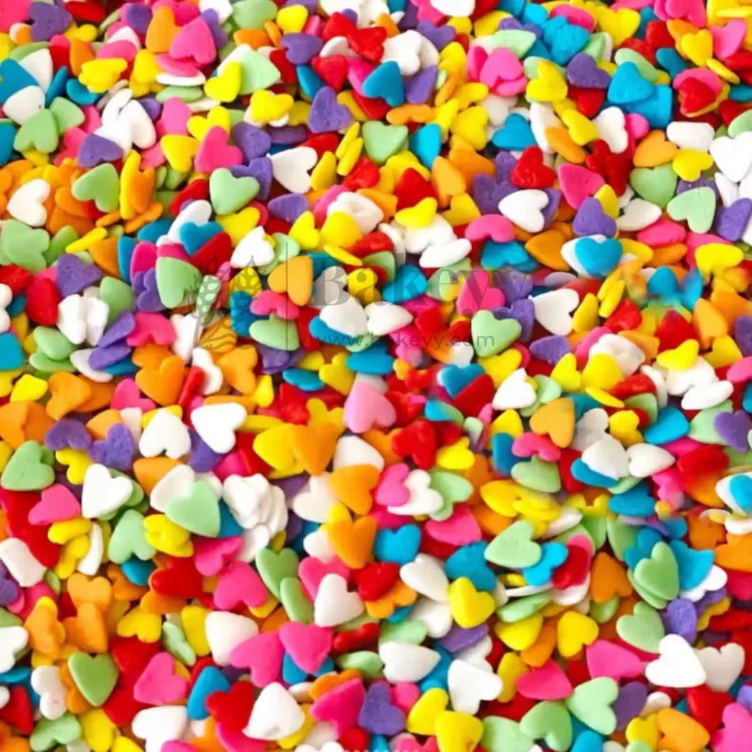 Heart-Shaped Sugar Confetti | Edible Cake & Dessert Decorations | Metallic Finish | 200 gm - Image 8