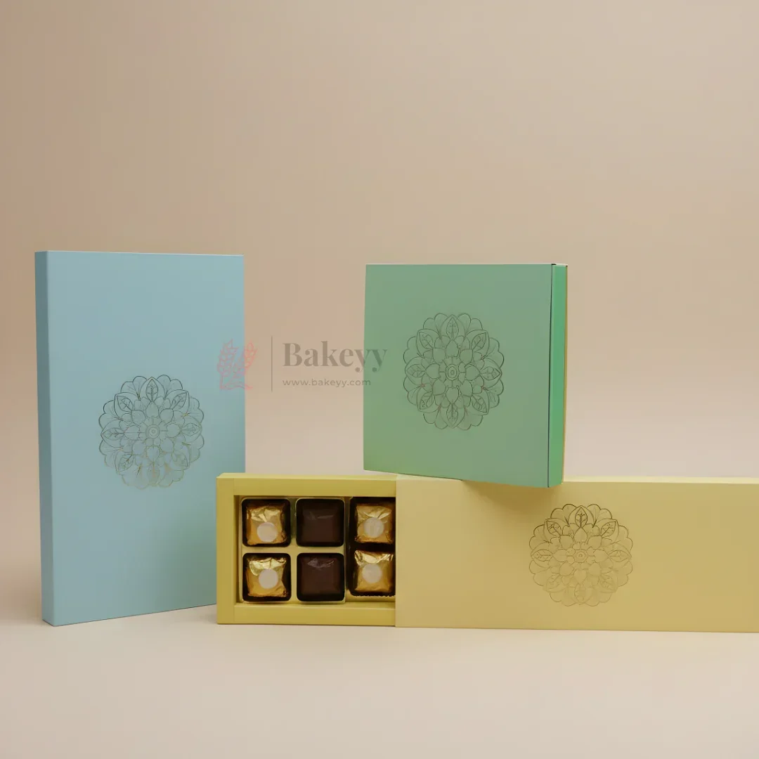 Premium Chocolate Box with Gold Foil Design | Pack of 10